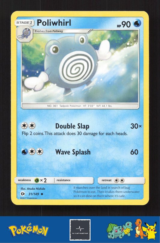 2017 Pokemon SM Sun & Moon Base Set 31/149 Poliwhirl