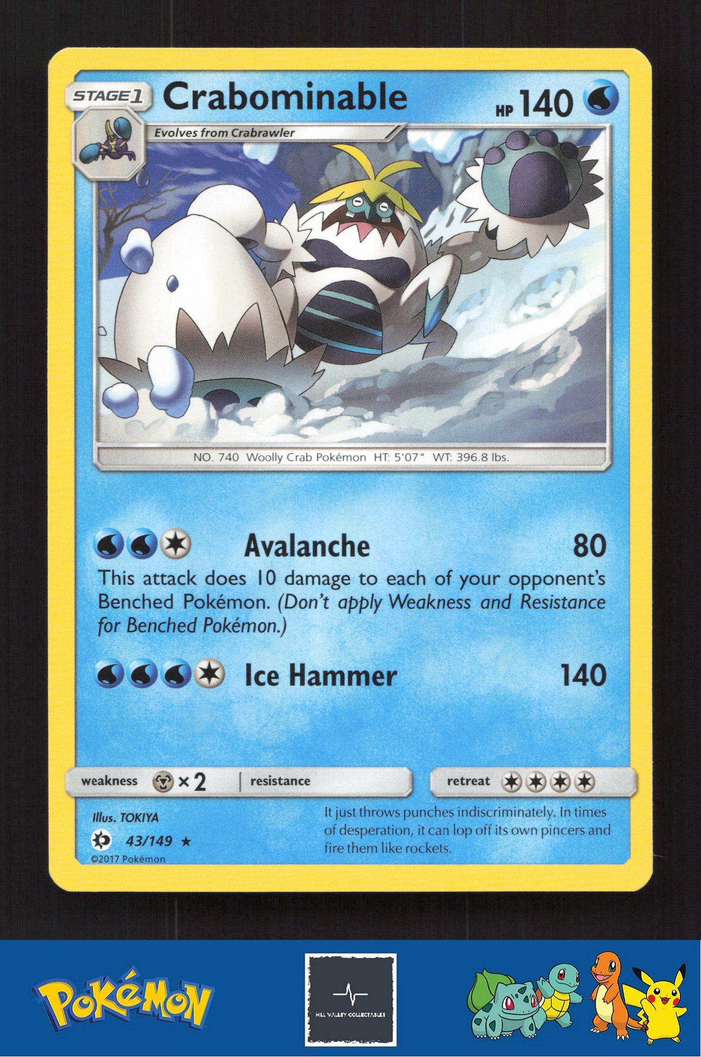 2017 Pokemon SM Sun & Moon Base Set 43/149 Crabominable