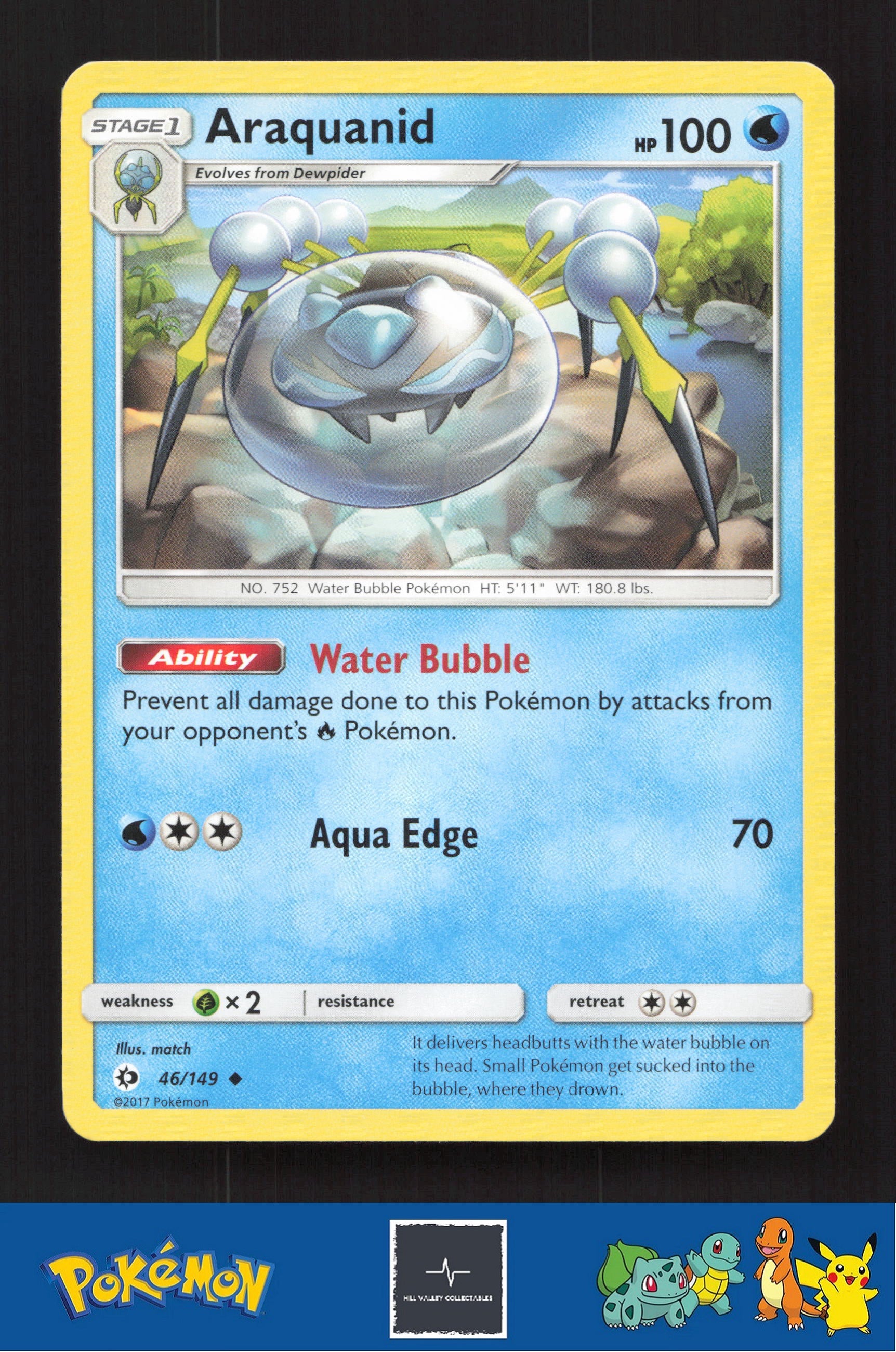 2017 Pokemon SM Sun & Moon Base Set 46/149 Araquanid