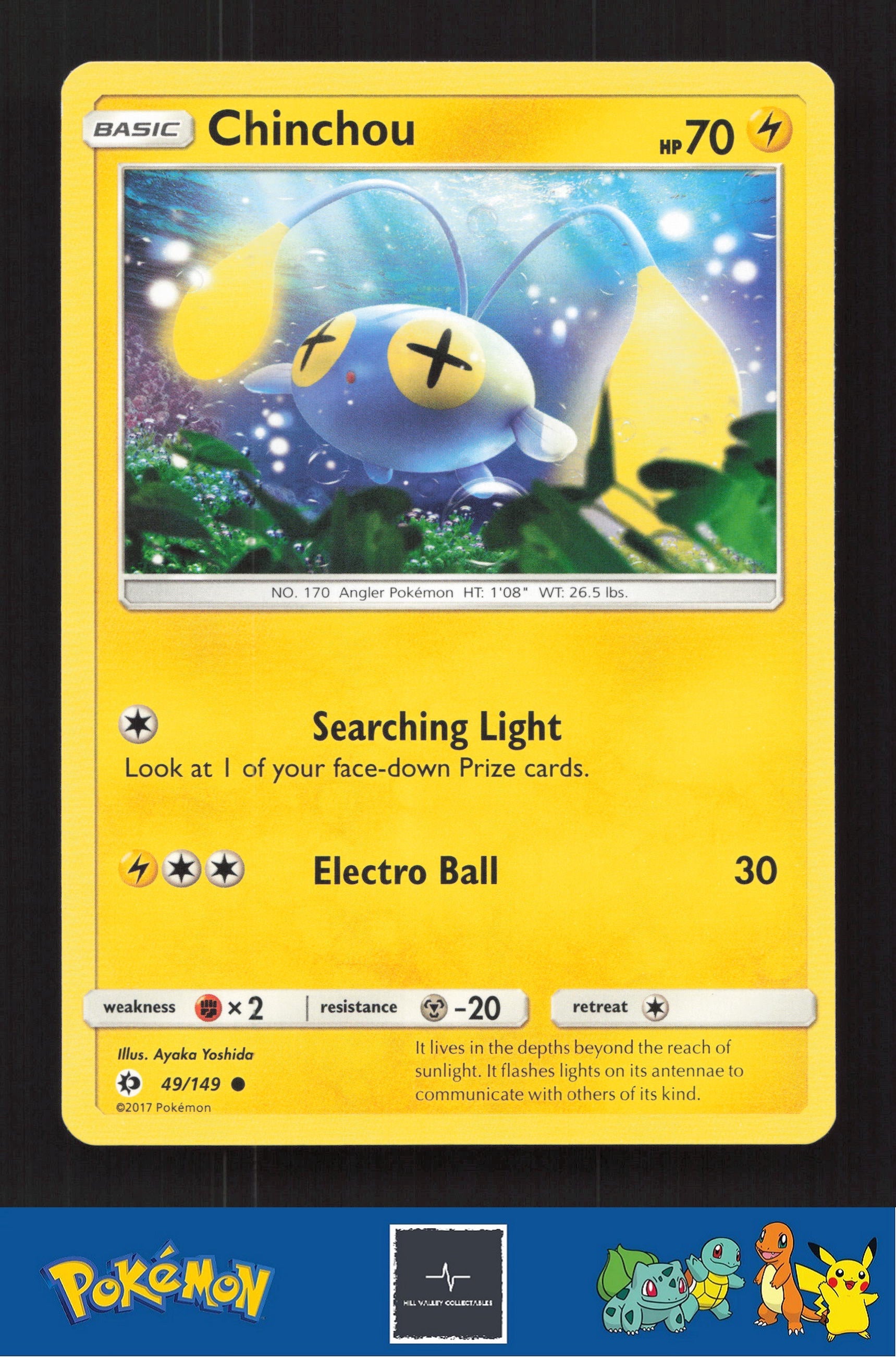 2017 Pokemon SM Sun & Moon Base Set 49/149 Chinchou