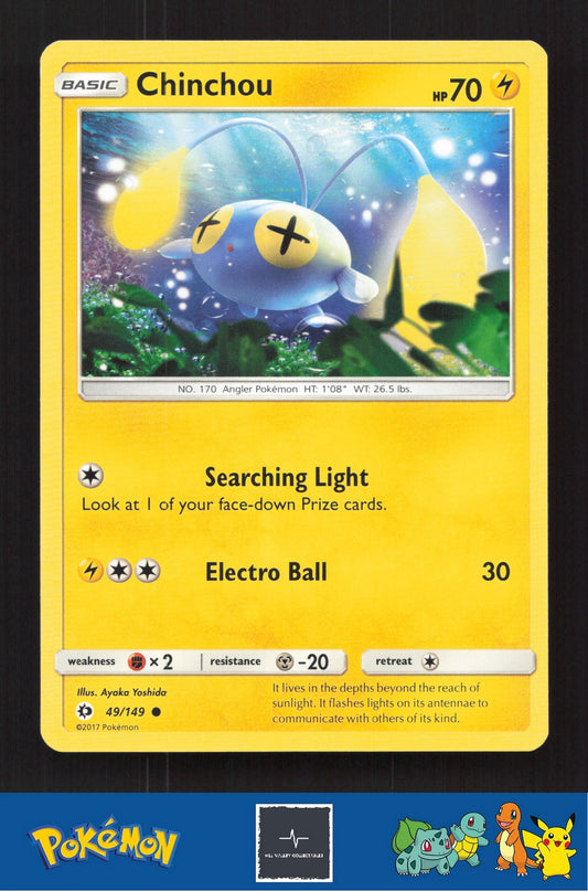 2017 Pokemon SM Sun & Moon Base Set 49/149 Chinchou
