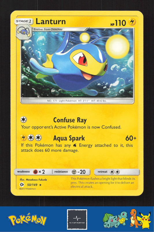 2017 Pokemon SM Sun & Moon Base Set 50/149 Lanturn
