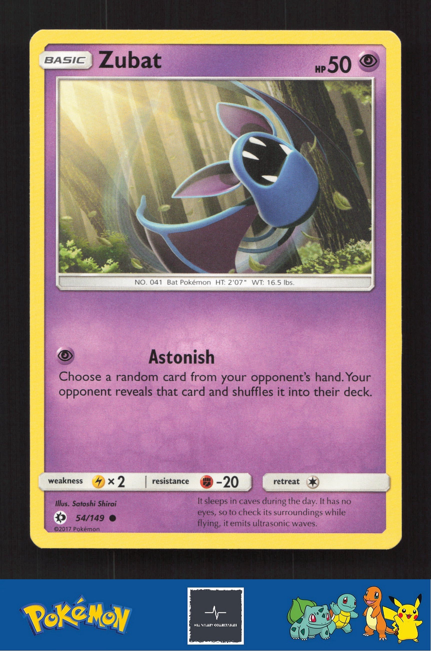 2017 Pokemon SM Sun & Moon Base Set 54/149 Zubat