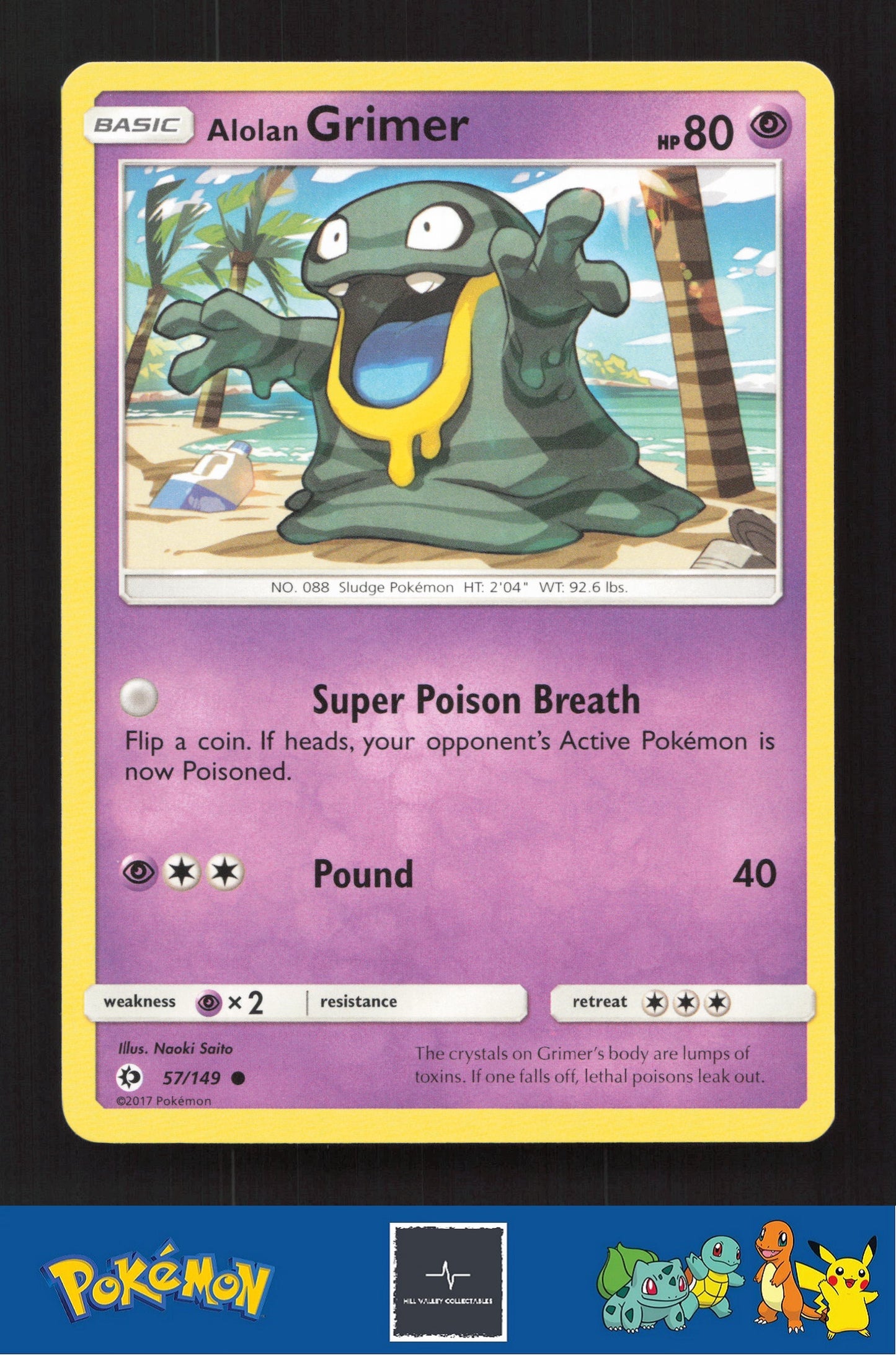 2017 Pokemon SM Sun & Moon Base Set 57/149 Alolan Grimer