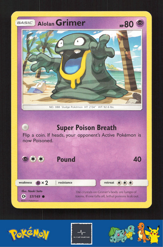 2017 Pokemon SM Sun & Moon Base Set 57/149 Alolan Grimer