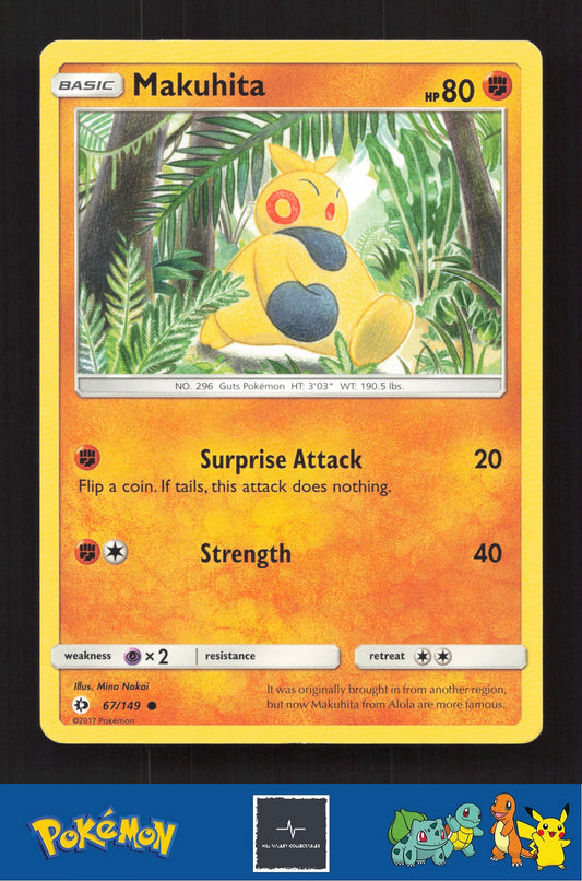 2017 Pokemon SM Sun & Moon Base Set 67/149 Makuhita