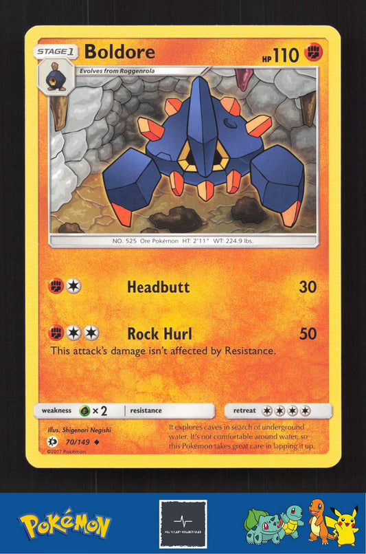 2017 Pokemon SM Sun & Moon Base Set 70/149 Boldore