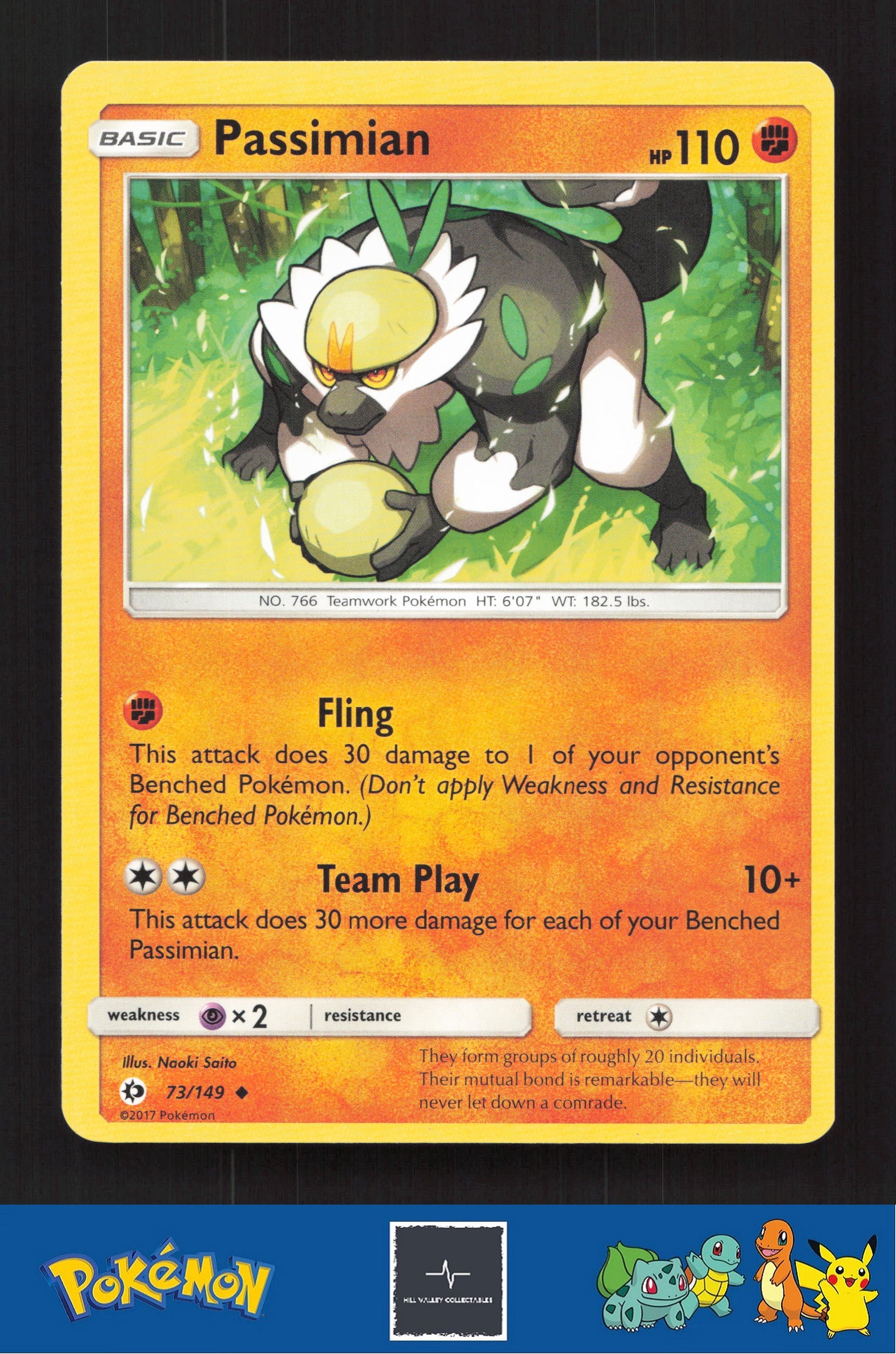 2017 Pokemon SM Sun & Moon Base Set 73/149 Passimian