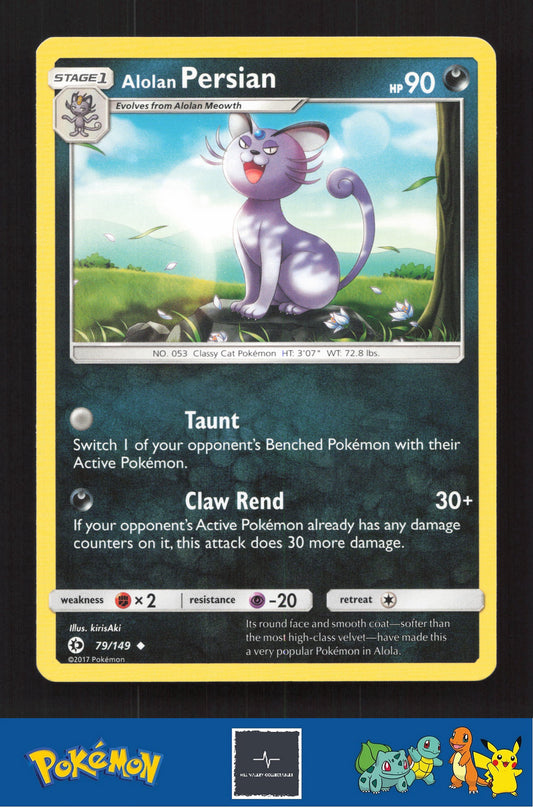 2017 Pokemon SM Sun & Moon Base Set 79/149 Alolan Persian