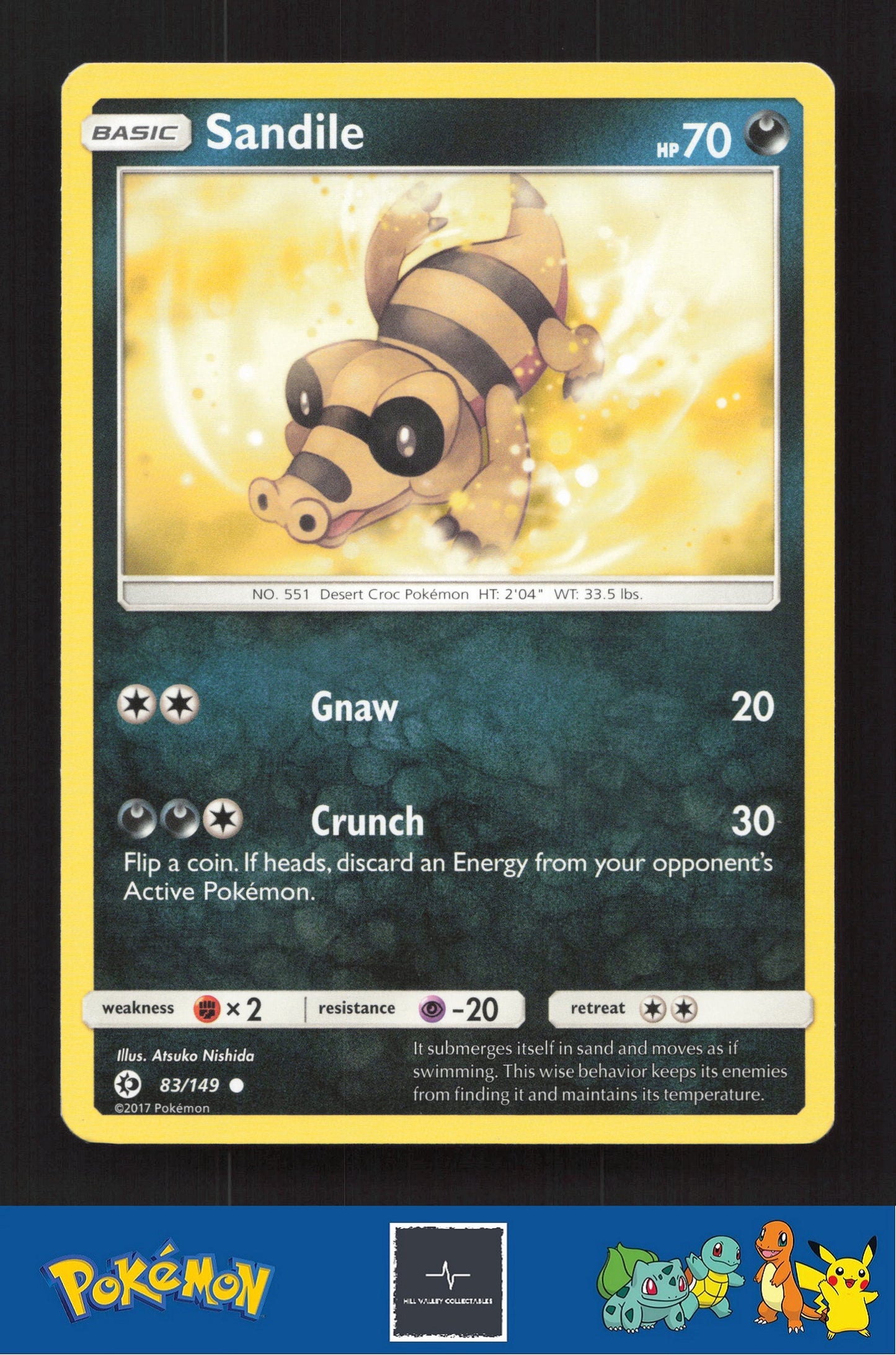 2017 Pokemon SM Sun & Moon Base Set 83/149 Sandile