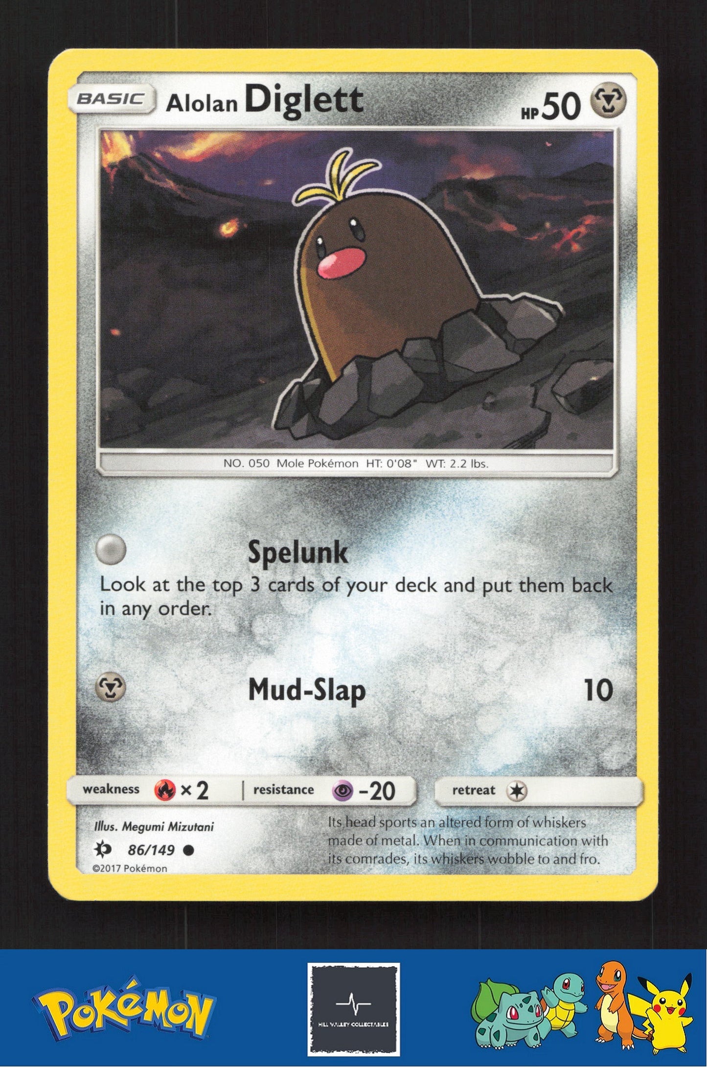 2017 Pokemon SM Sun & Moon Base Set 86/149 Alolan Diglett