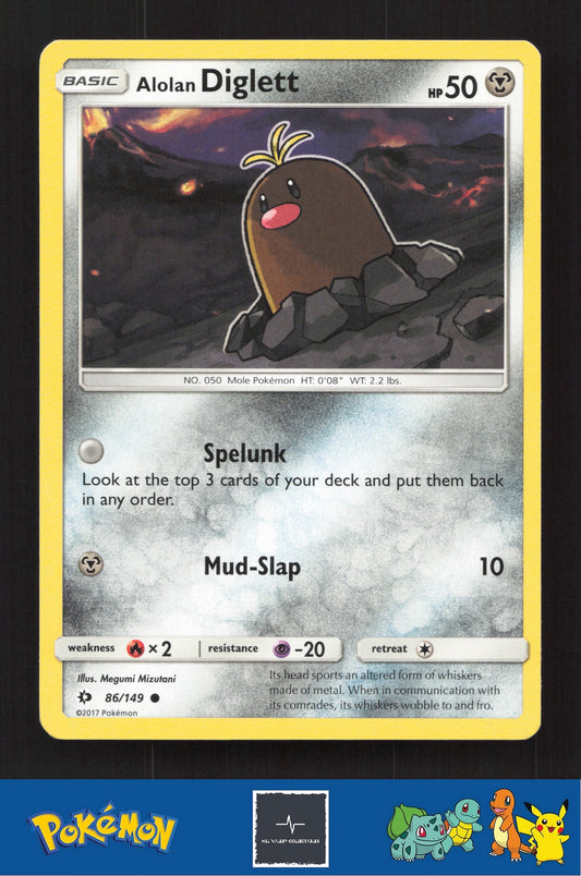 2017 Pokemon SM Sun & Moon Base Set 86/149 Alolan Diglett