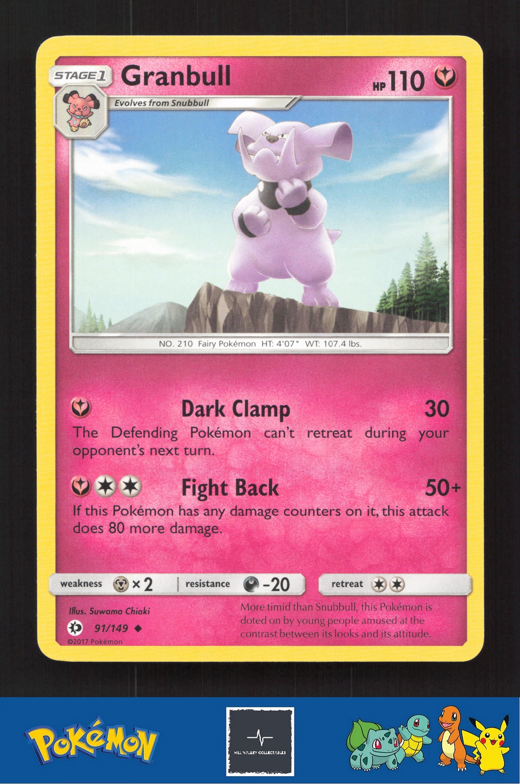 2017 Pokemon SM Sun & Moon Base Set 91/149 Granbull