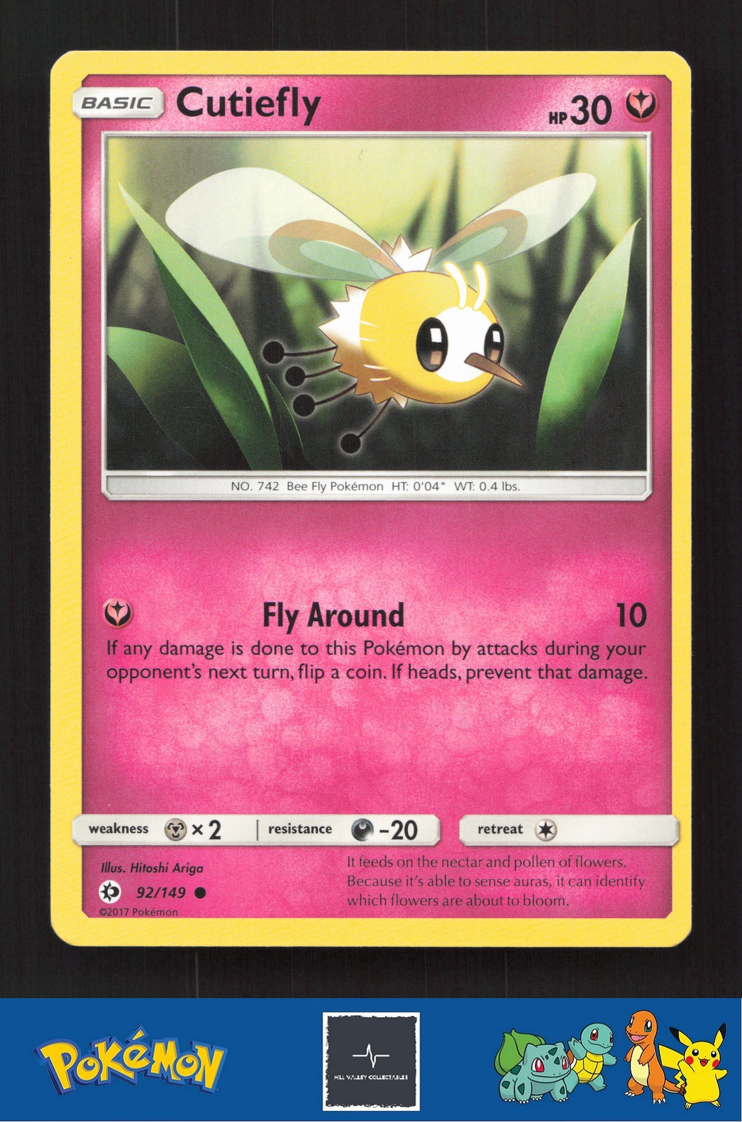2017 Pokemon SM Sun & Moon Base Set 92/149 Cutiefly
