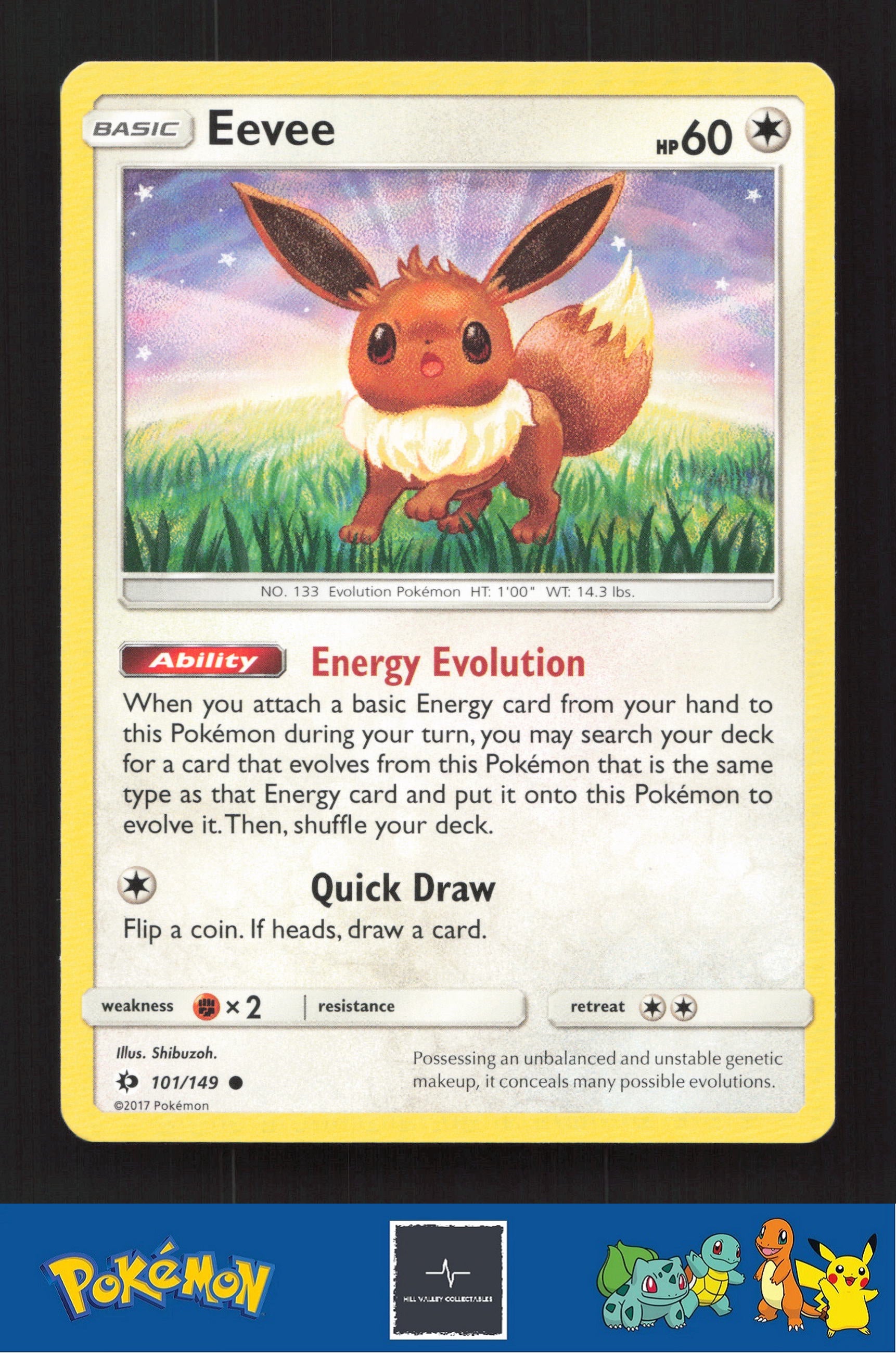 2017 Pokemon SM Sun & Moon Base Set 101/149 Eevee