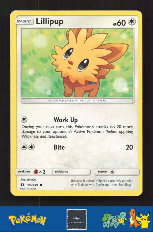 2017 Pokemon SM Sun & Moon Base Set 103/149 Lillipup