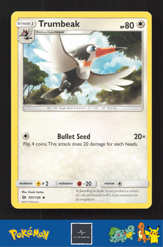 2017 Pokemon SM Sun & Moon Base Set 107/149 Trumbeak
