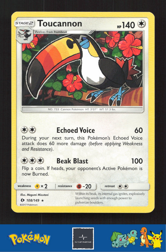 2017 Pokemon SM Sun & Moon Base Set 108/149 Toucannon