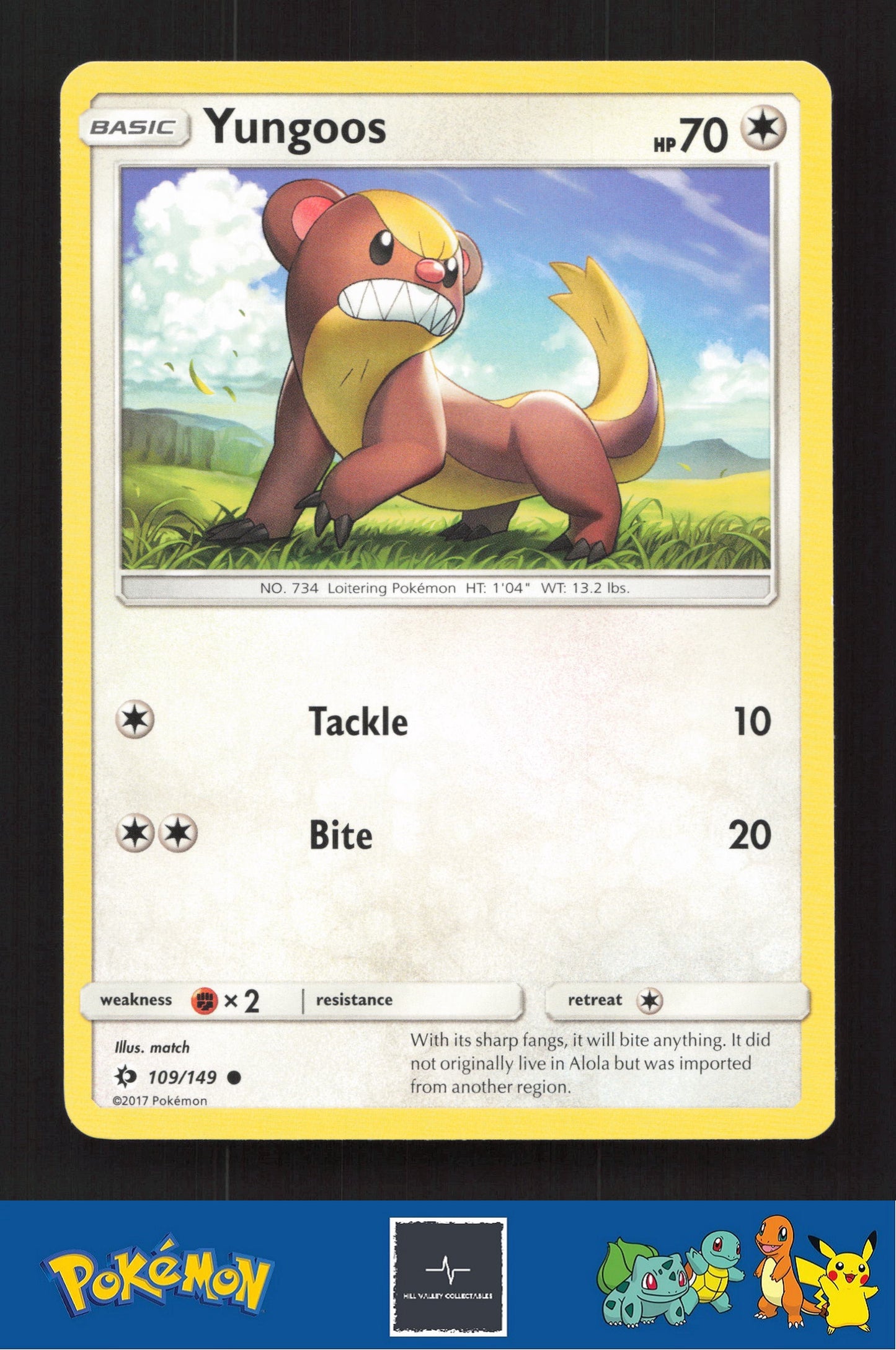 2017 Pokemon SM Sun & Moon Base Set 109/149 Yungoos