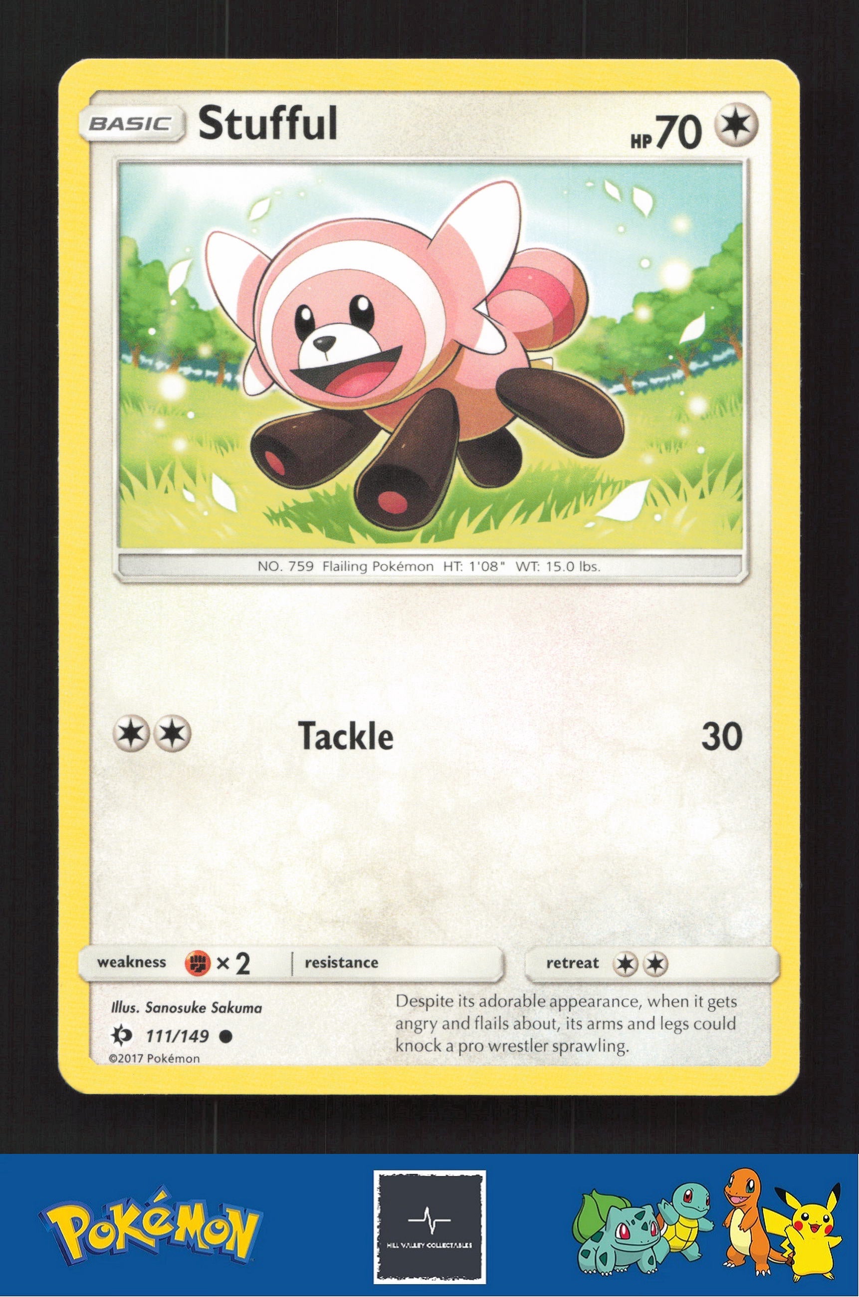 2017 Pokemon SM Sun & Moon Base Set 111/149 Stufful