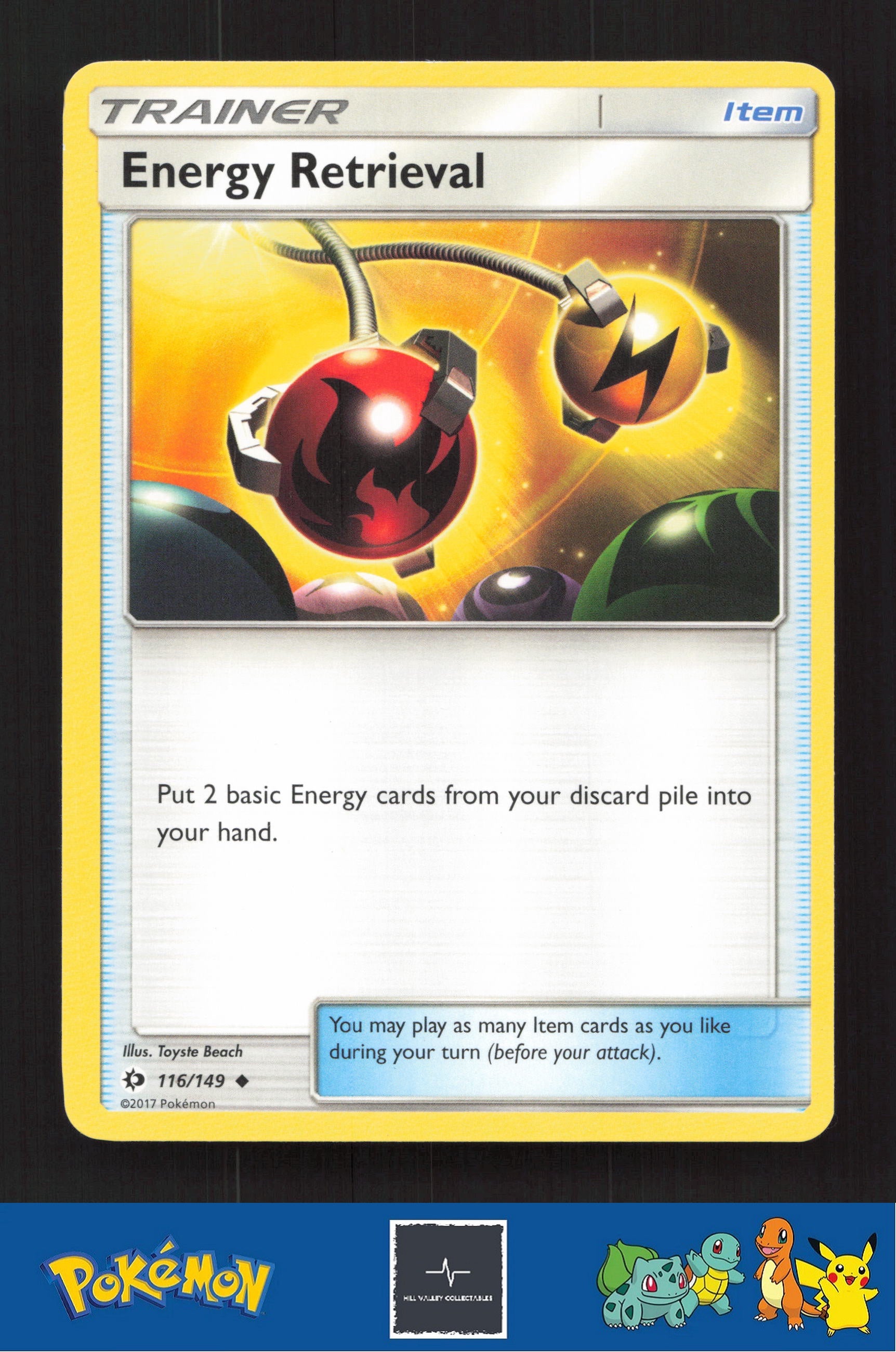 2017 Pokemon SM Sun & Moon Base Set 116/149 Energy Retrieval