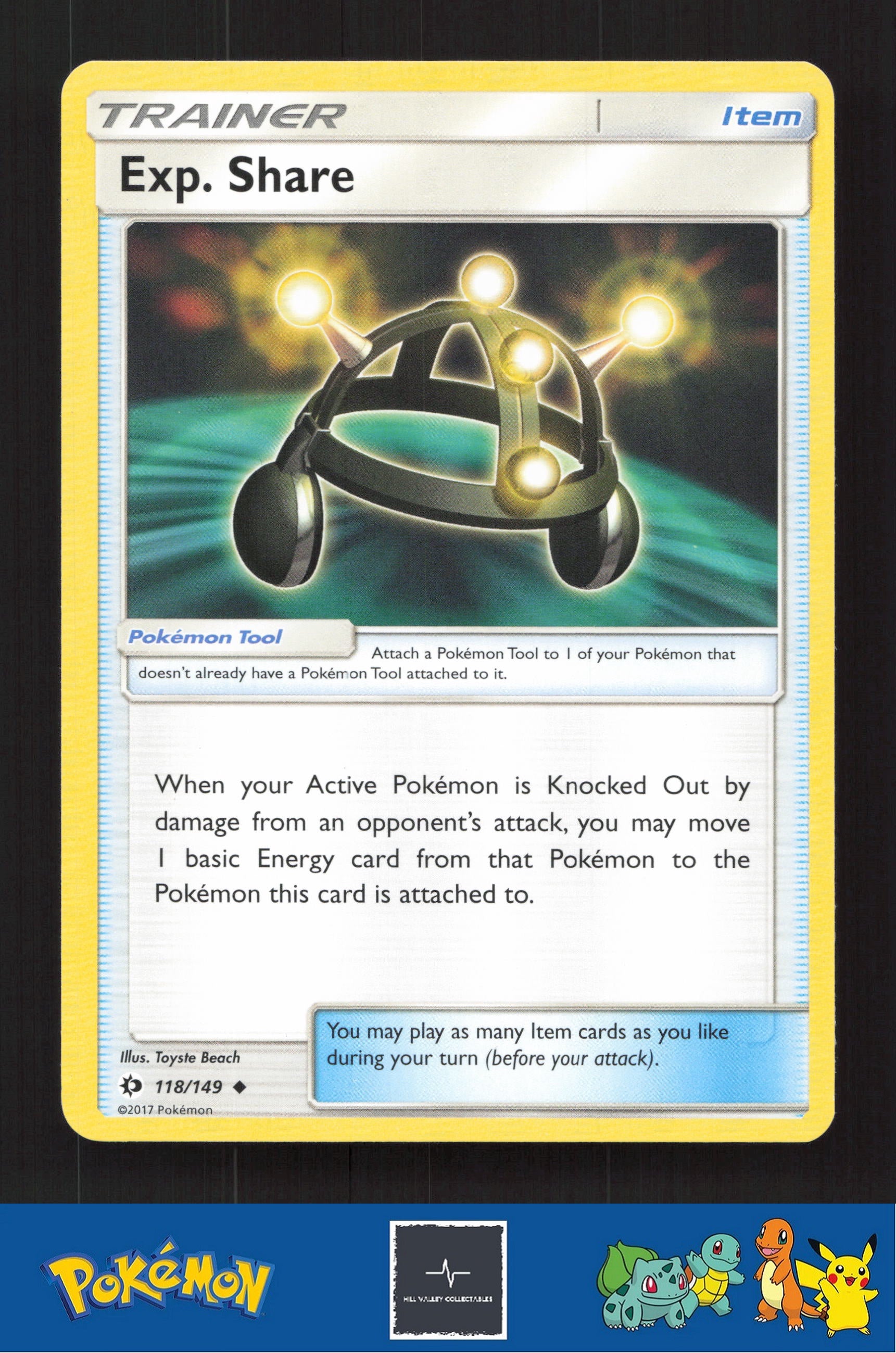 2017 Pokemon SM Sun & Moon Base Set 118/149 Exp. Share