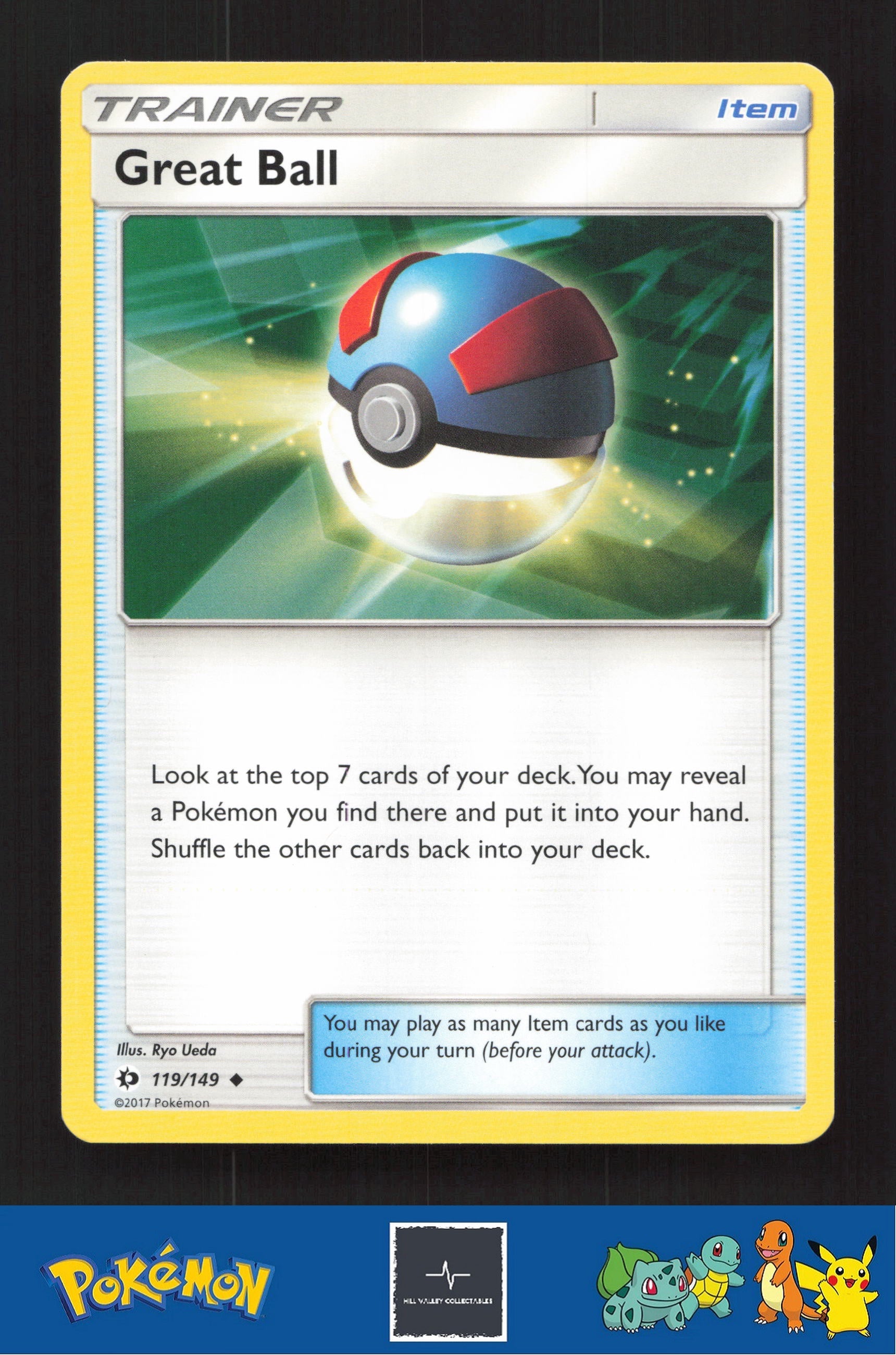 2017 Pokemon SM Sun & Moon Base Set 119/149 Great Ball