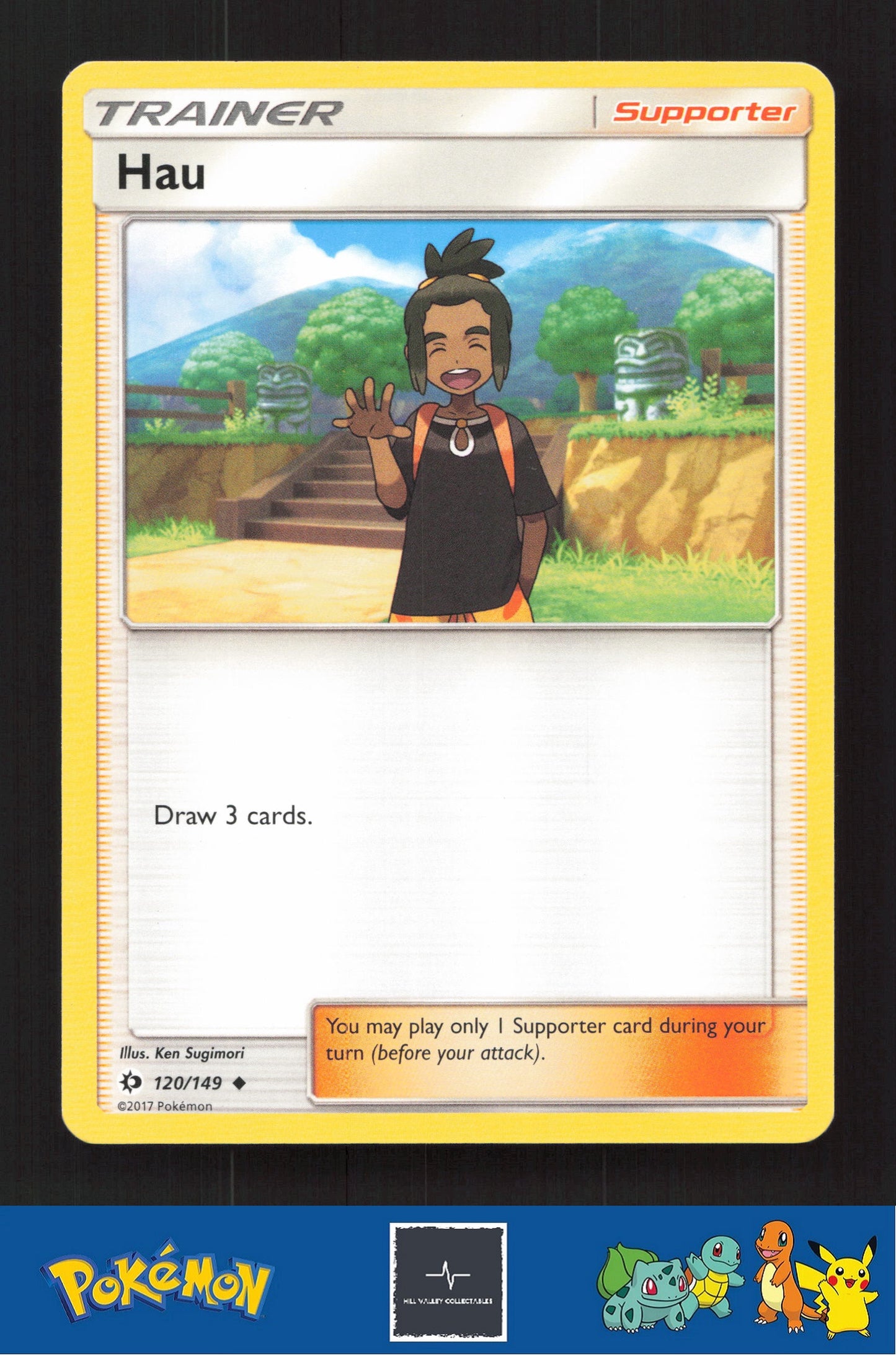 2017 Pokemon SM Sun & Moon Base Set 120/149 Hau