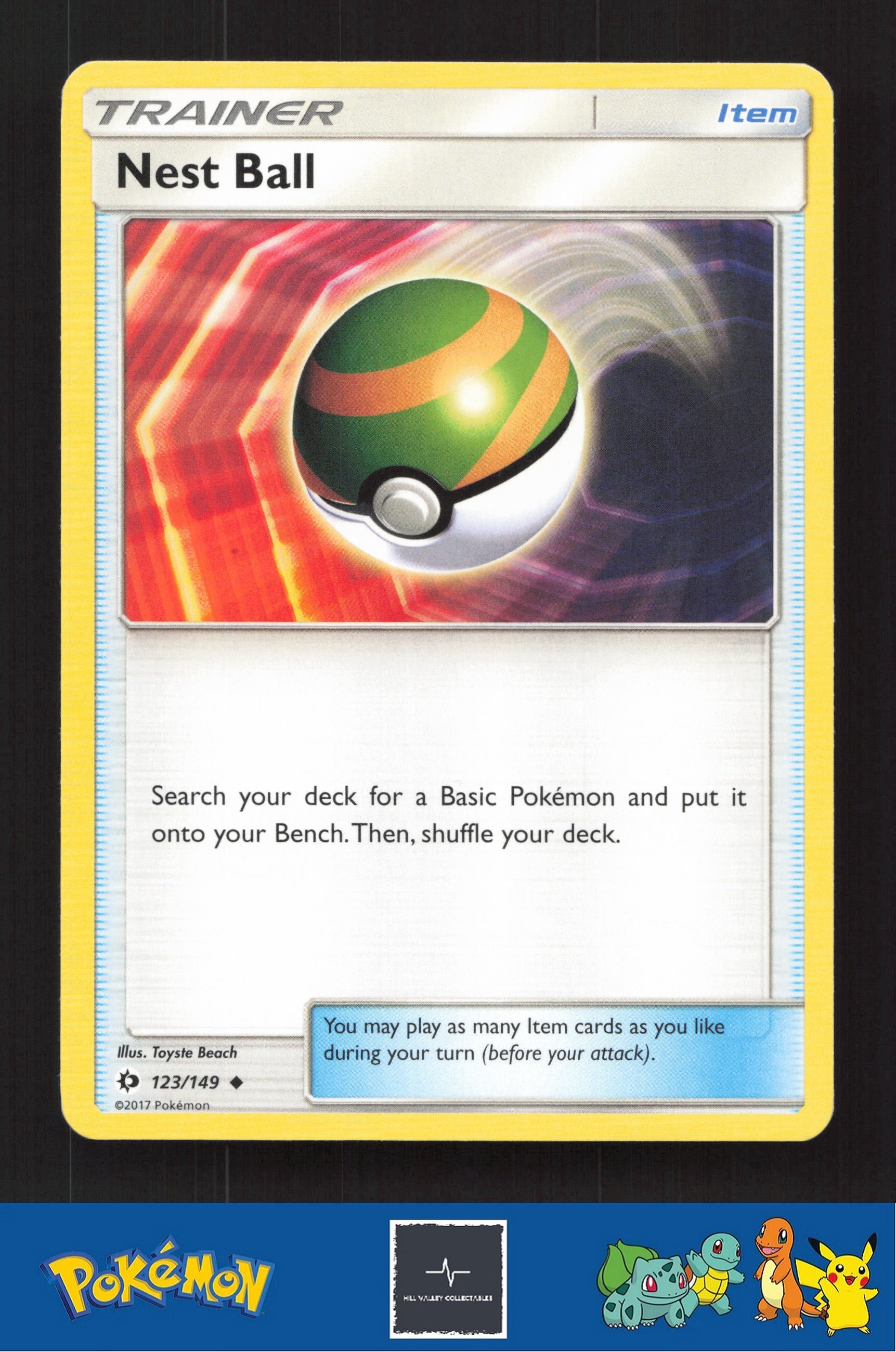 2017 Pokemon SM Sun & Moon Base Set 123/149 Nest Ball