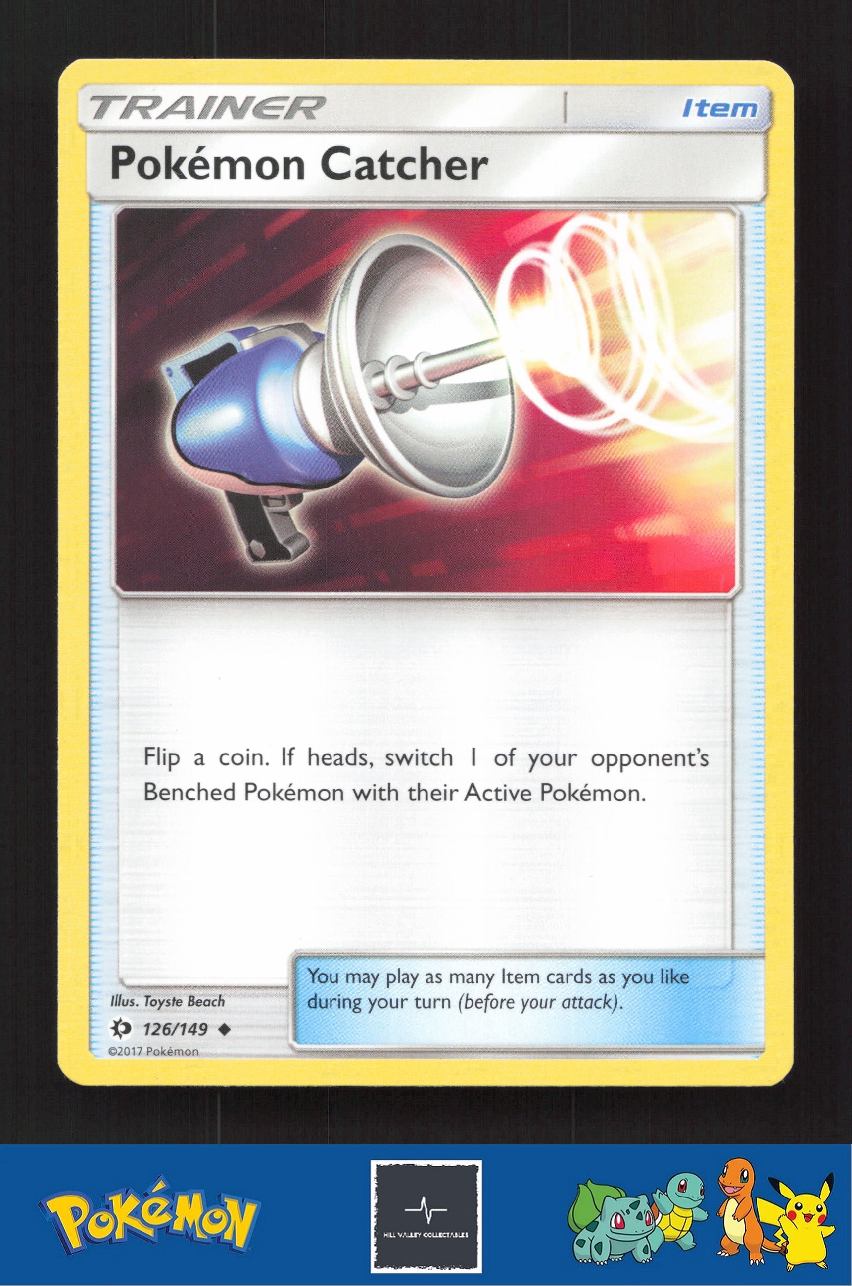 2017 Pokemon SM Sun & Moon Base Set 126/149 Pokemon Catcher