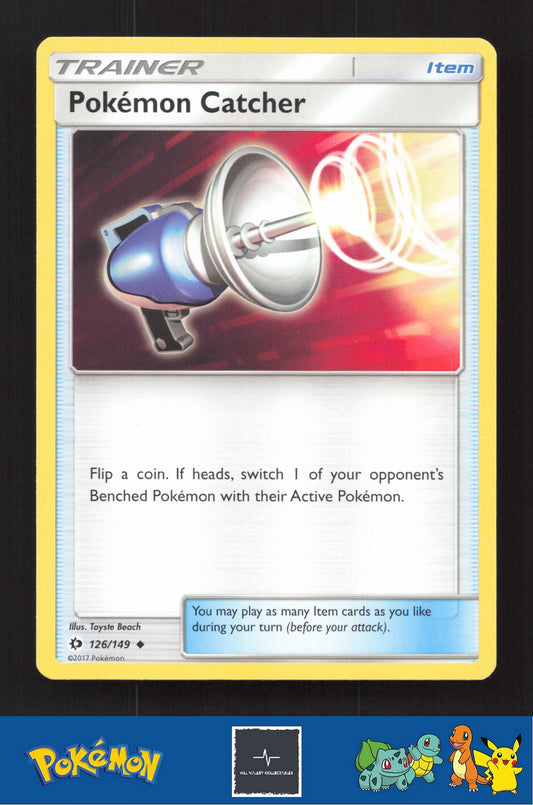 2017 Pokemon SM Sun & Moon Base Set 126/149 Pokemon Catcher