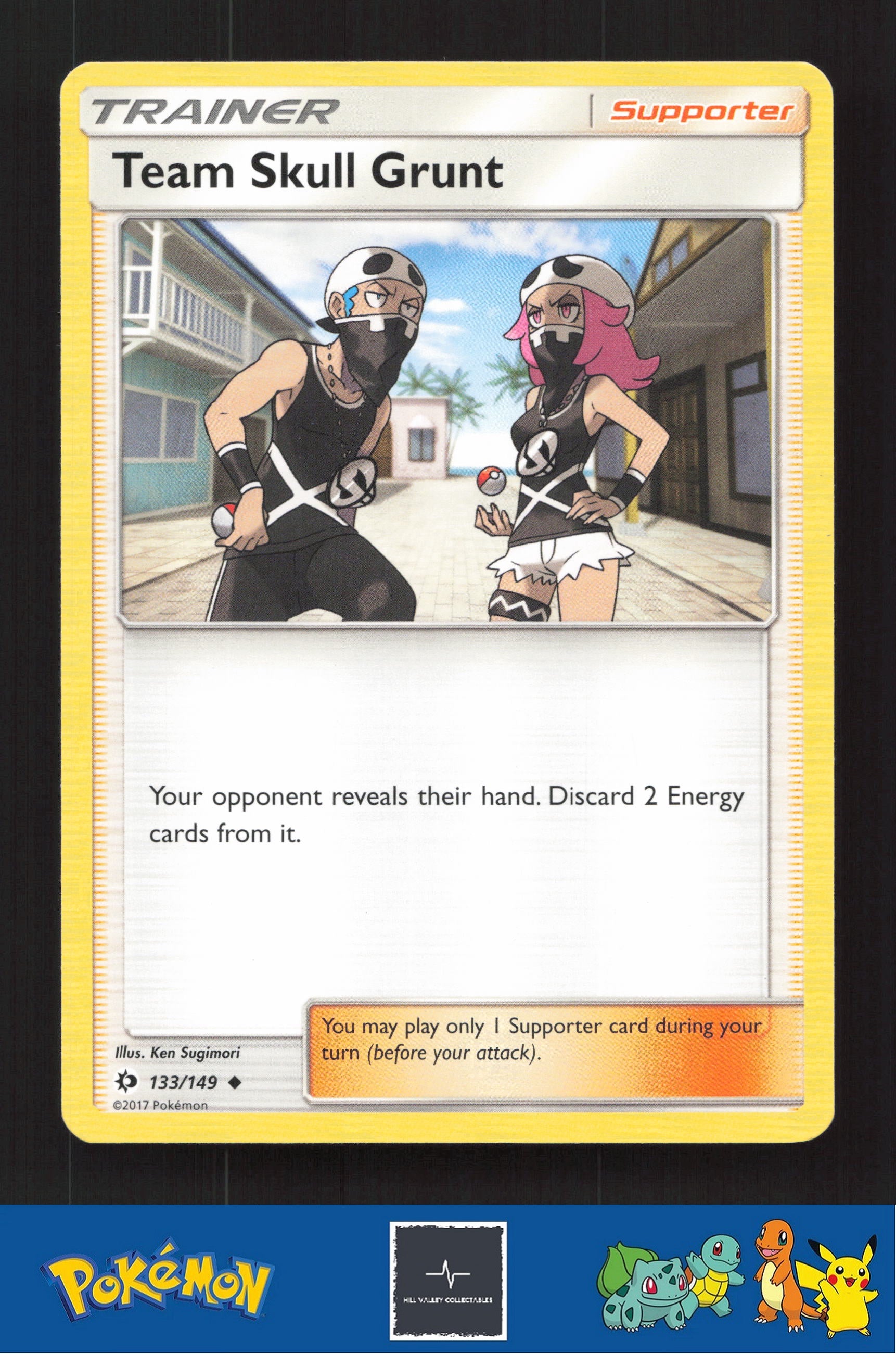 2017 Pokemon SM Sun & Moon Base Set 133/149 Team Skull Grunt