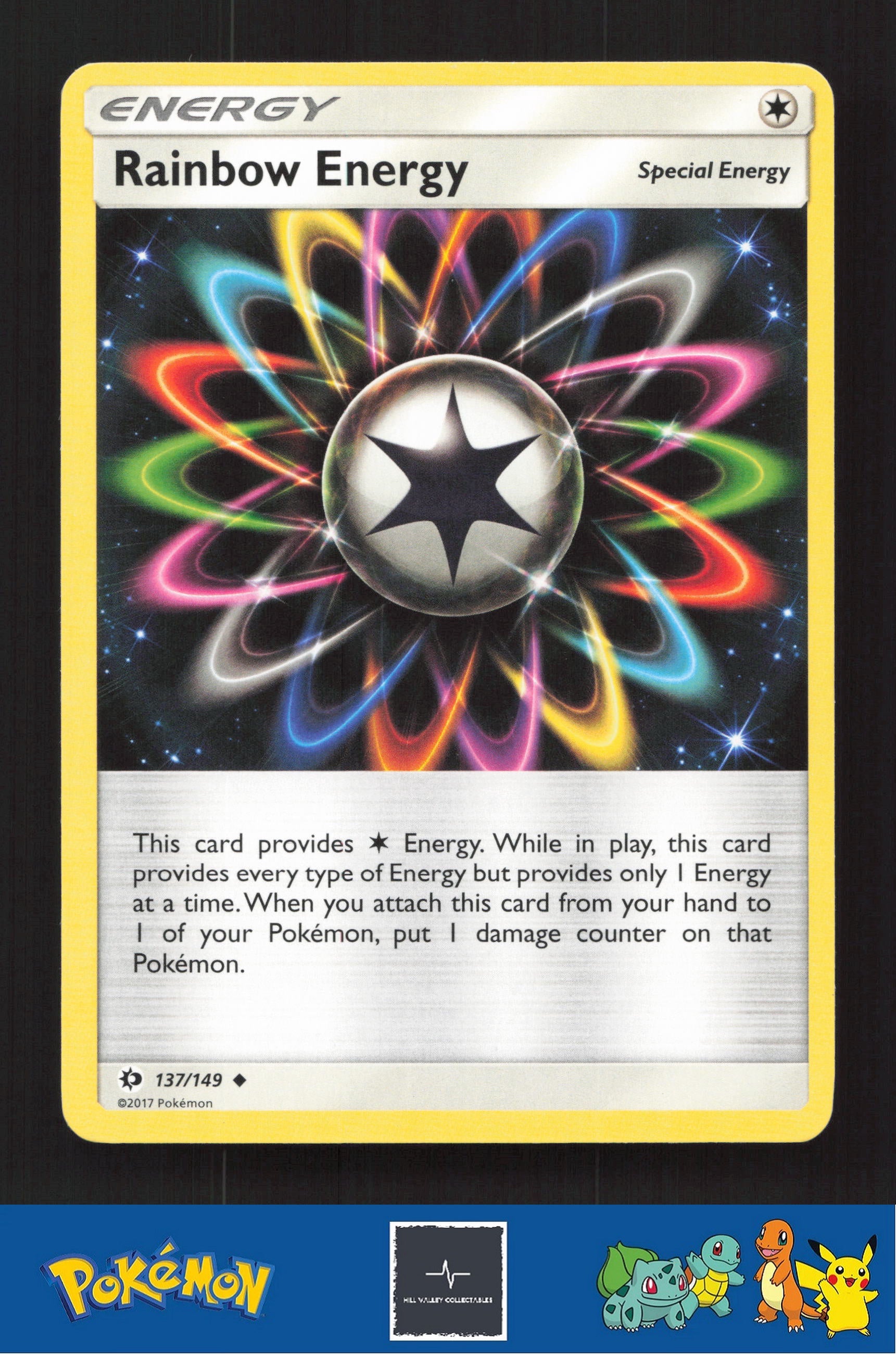 2017 Pokemon SM Sun & Moon Base Set 137/149 Rainbow Energy