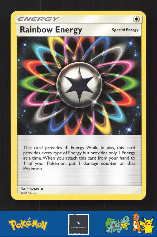 2017 Pokemon SM Sun & Moon Base Set 137/149 Rainbow Energy