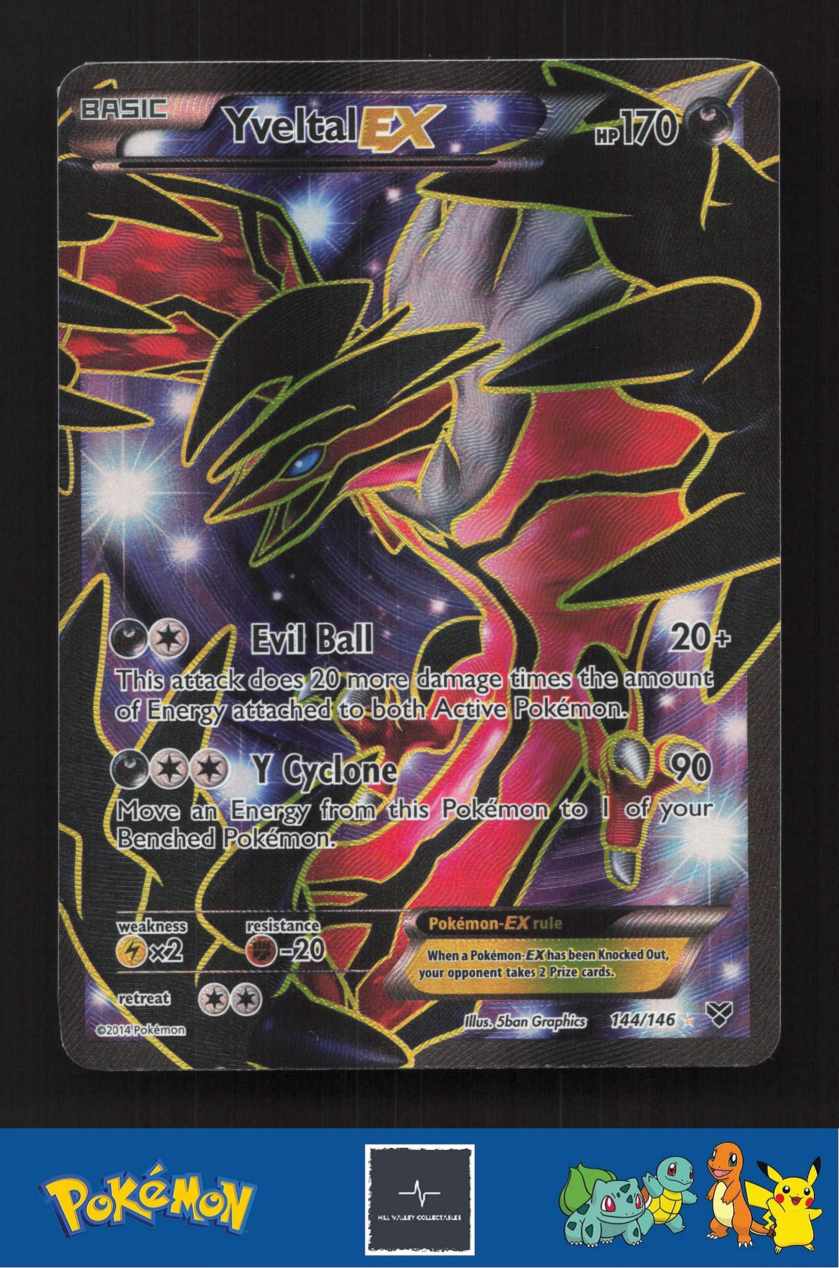 2014 Pokemon XY Base Set 144/146 Yveltal EX