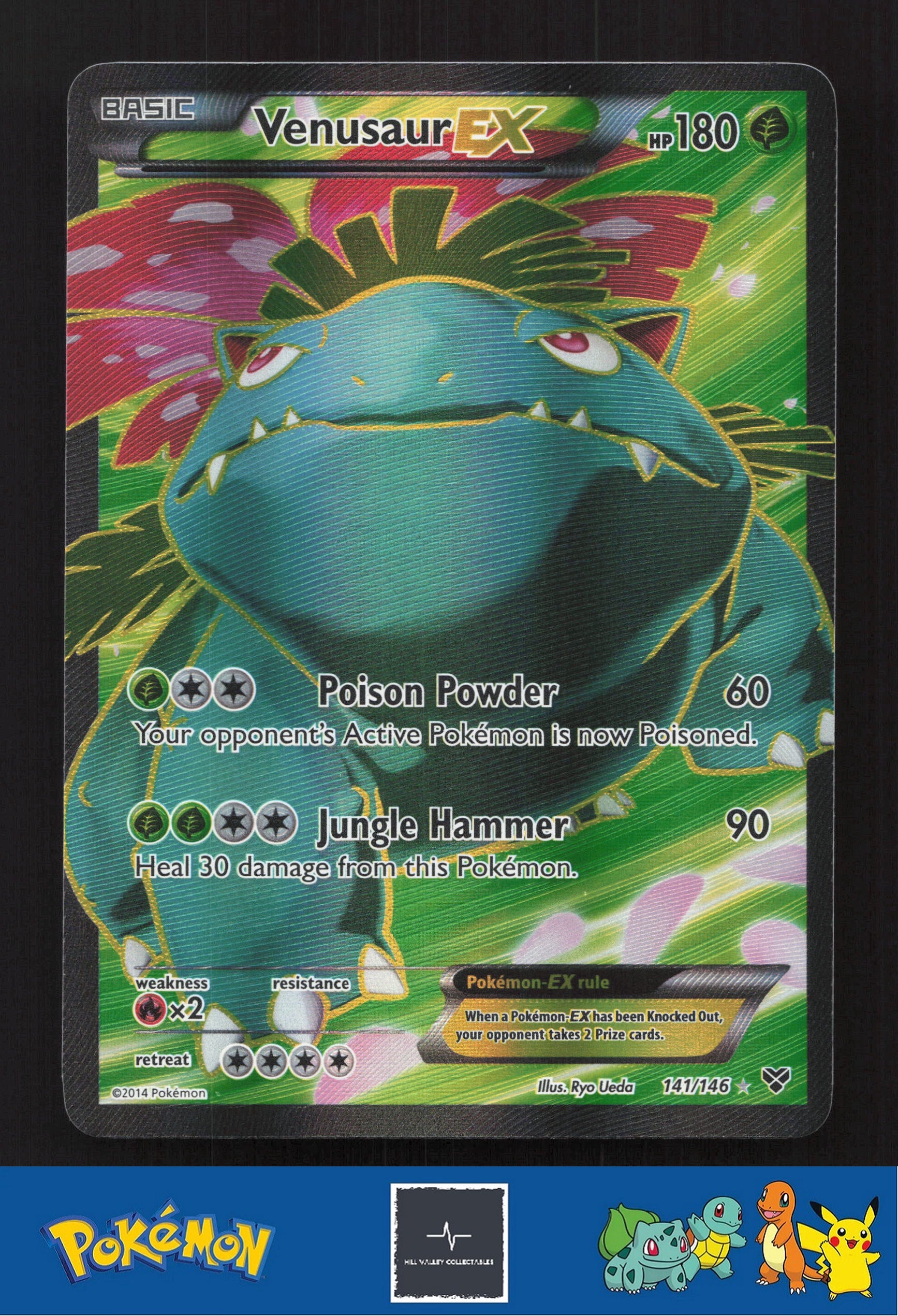 2014 Pokemon XY Base Set 141/146 Venusaur EX Hill Valley Collectables 2014 Pokemon XY Base Set 141/146 Venusaur EX Hill Valley Collectables