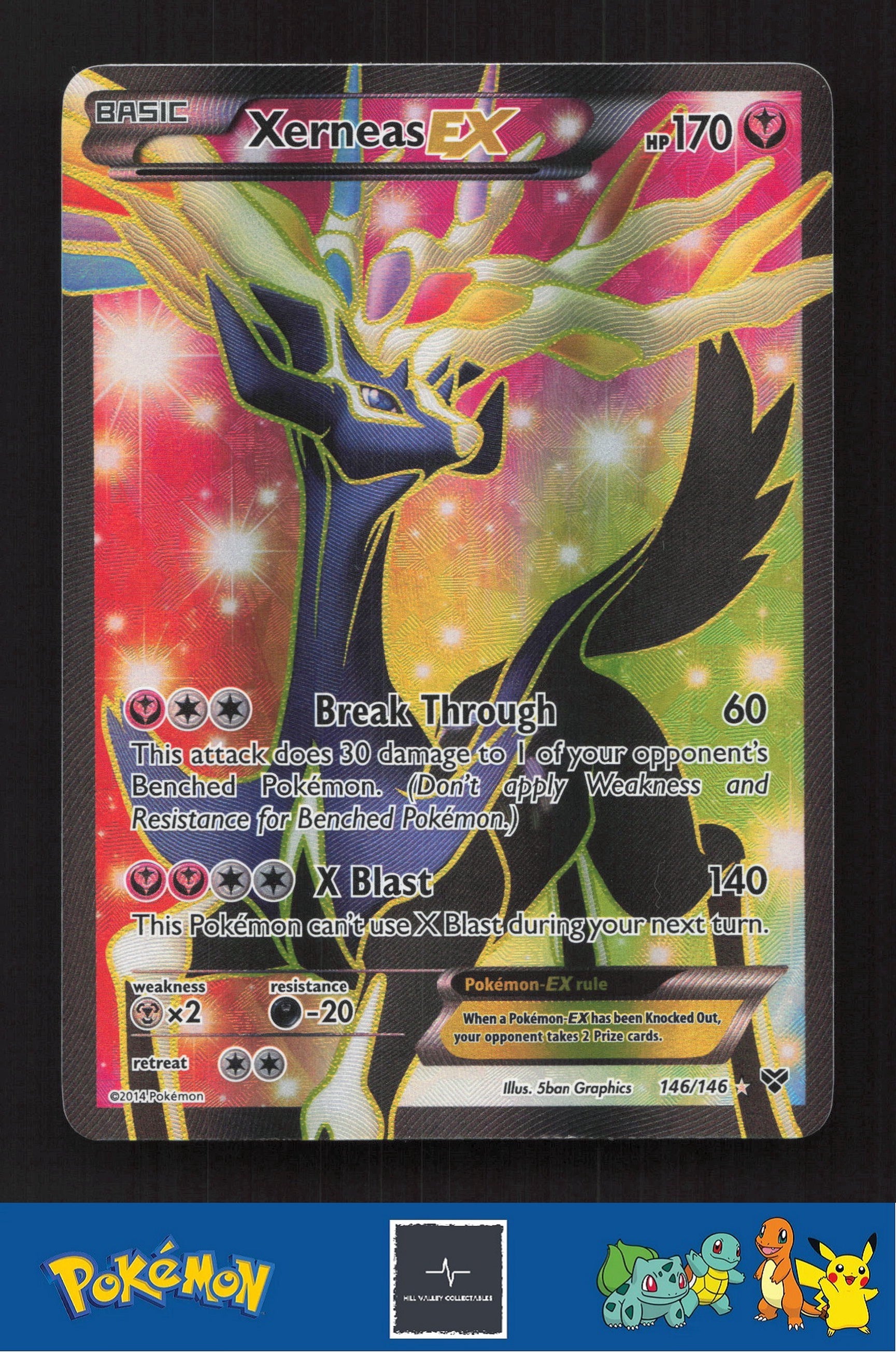 2014 Pokemon XY Base Set 146/146 Xerneas EX Hill Valley Collectables 2014 Pokemon XY Base Set 146/146 Xerneas EX Hill Valley Collectables