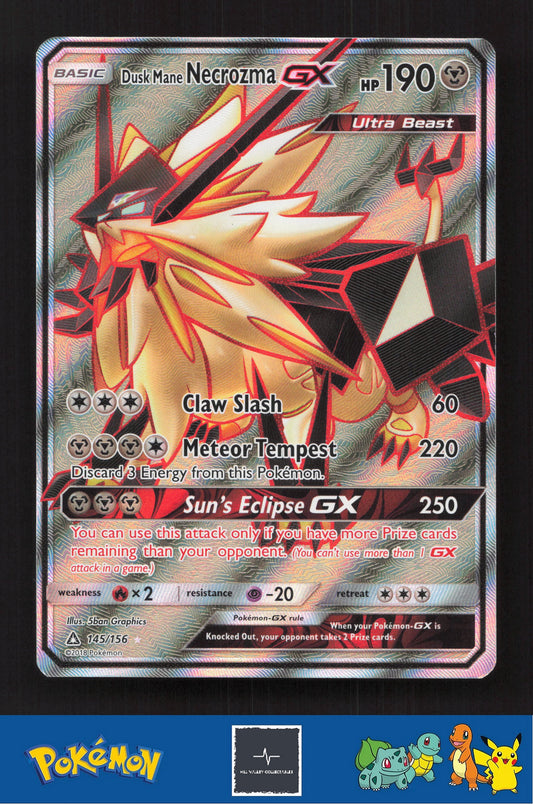 2018 Pokemon SM Ultra Prism 145/156 Dusk Mane Necrozma GX