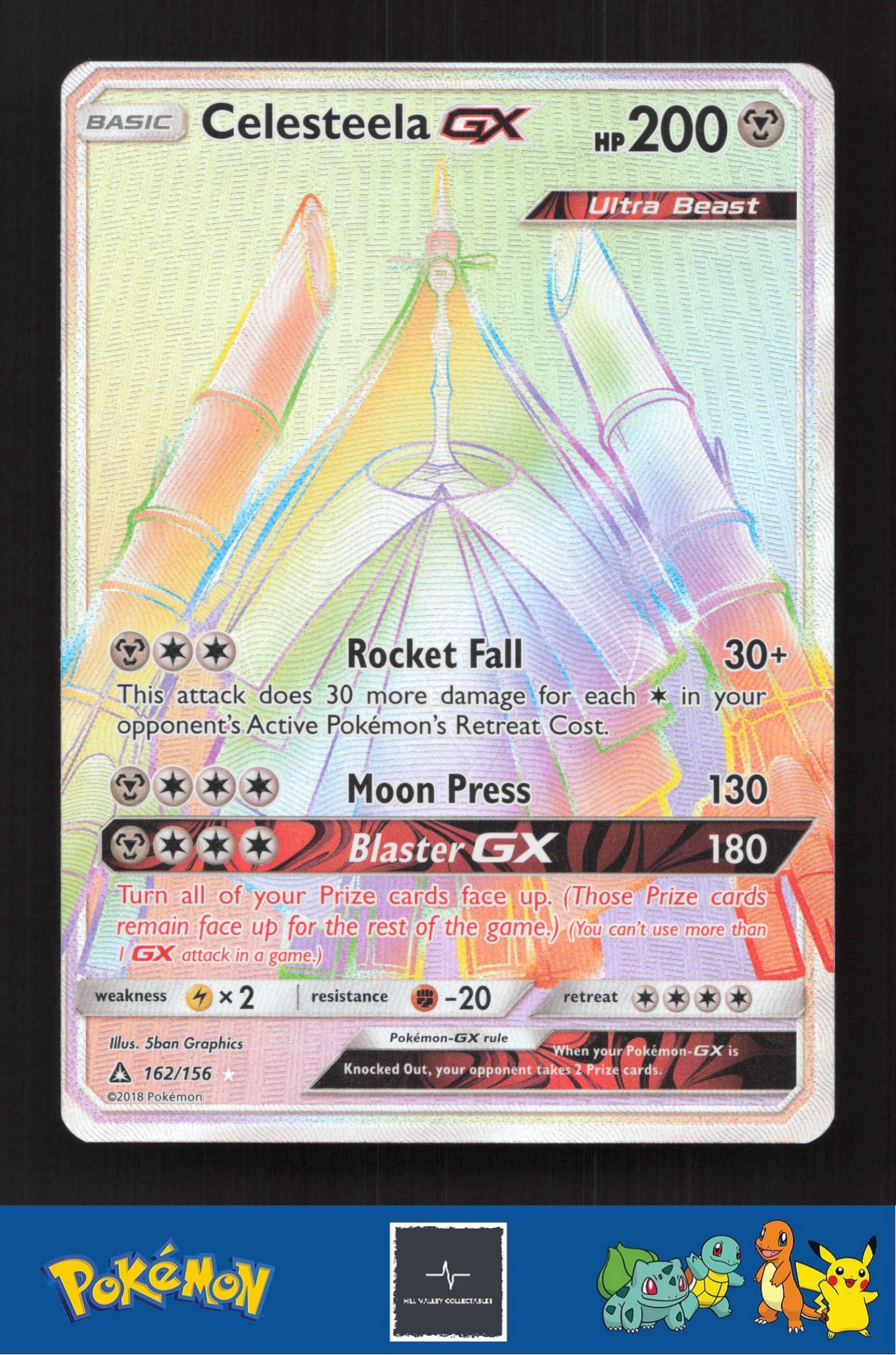 2018 Pokemon SM Ultra Prism 162/156 Celesteela GX