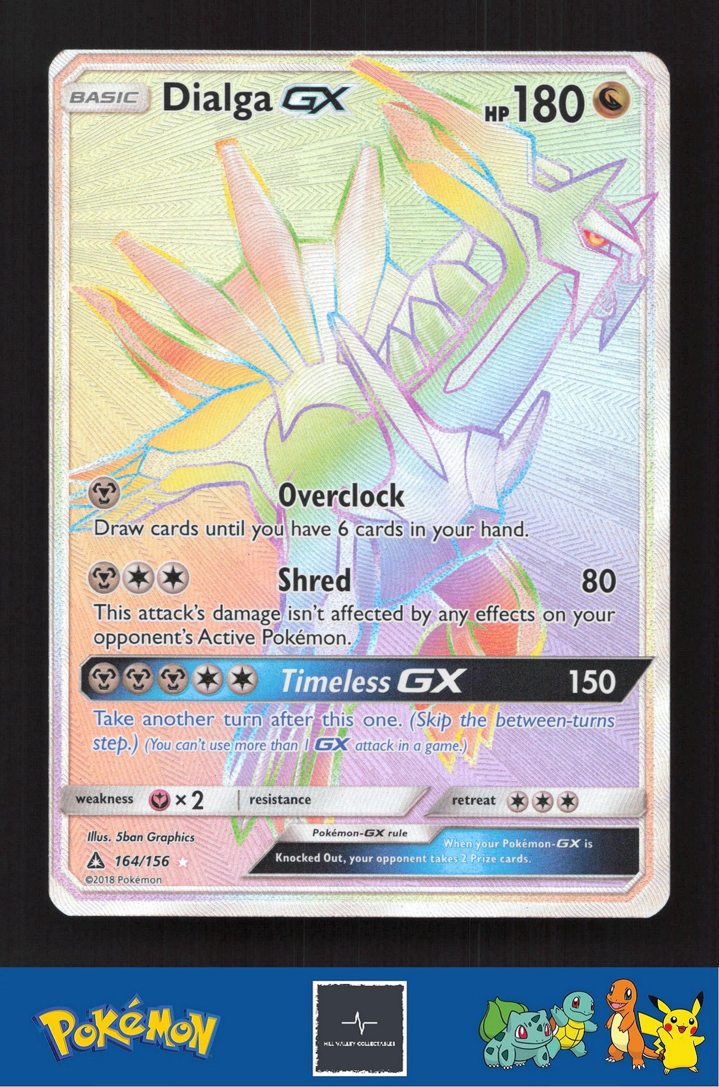 2018 Pokemon SM Ultra Prism 164/156 Dialga GX