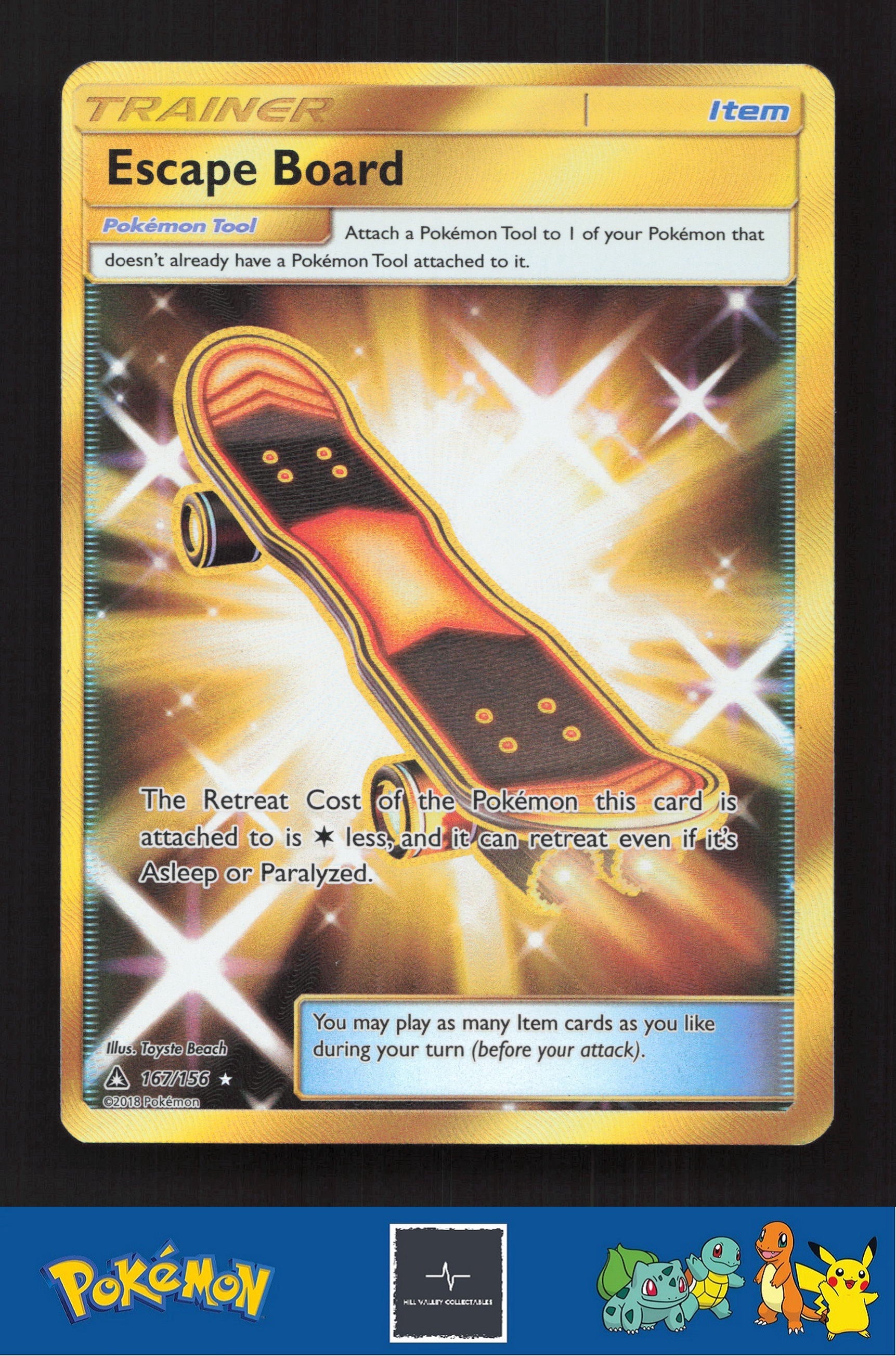 2018 Pokemon SM Ultra Prism 167/156 Escape Board