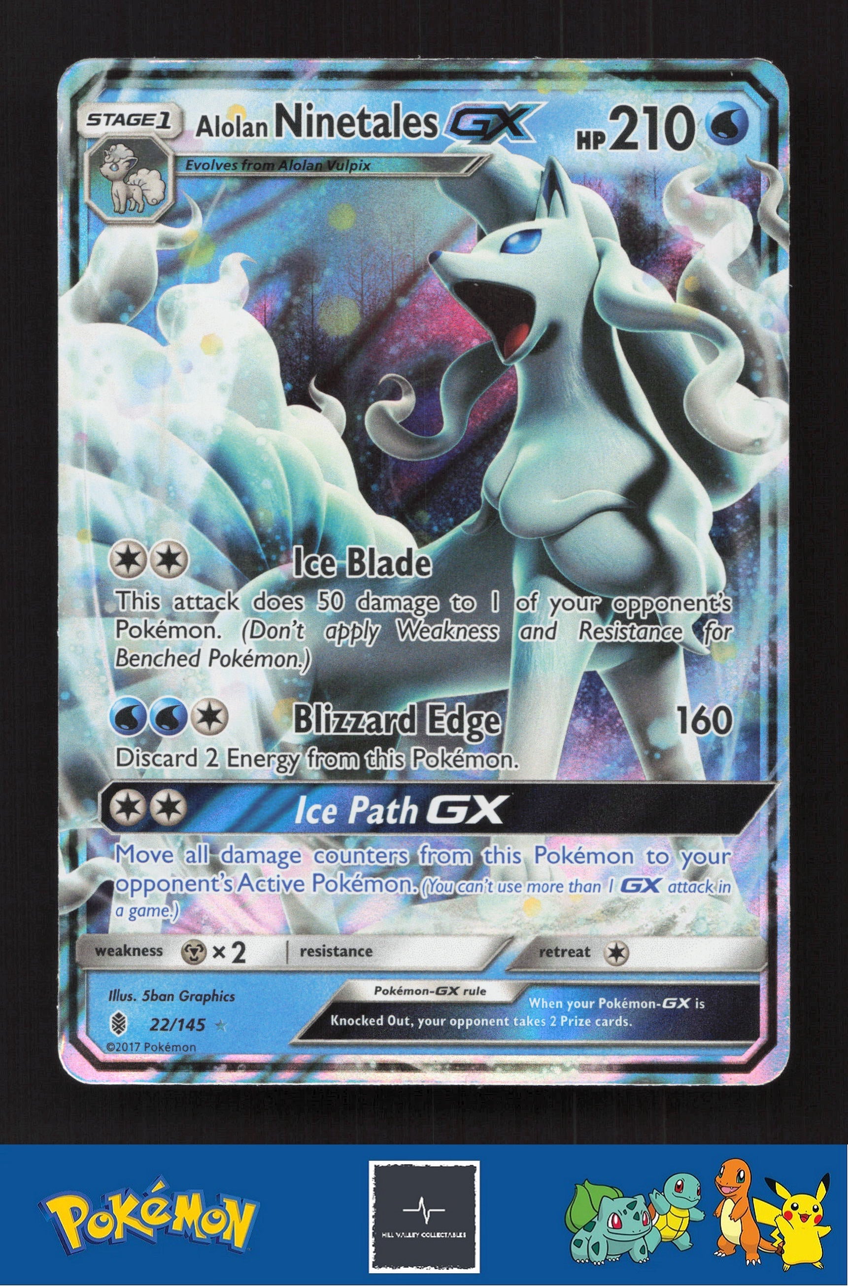 2017 SM Guardians Rising 22/145 Alolan Ninetales GX