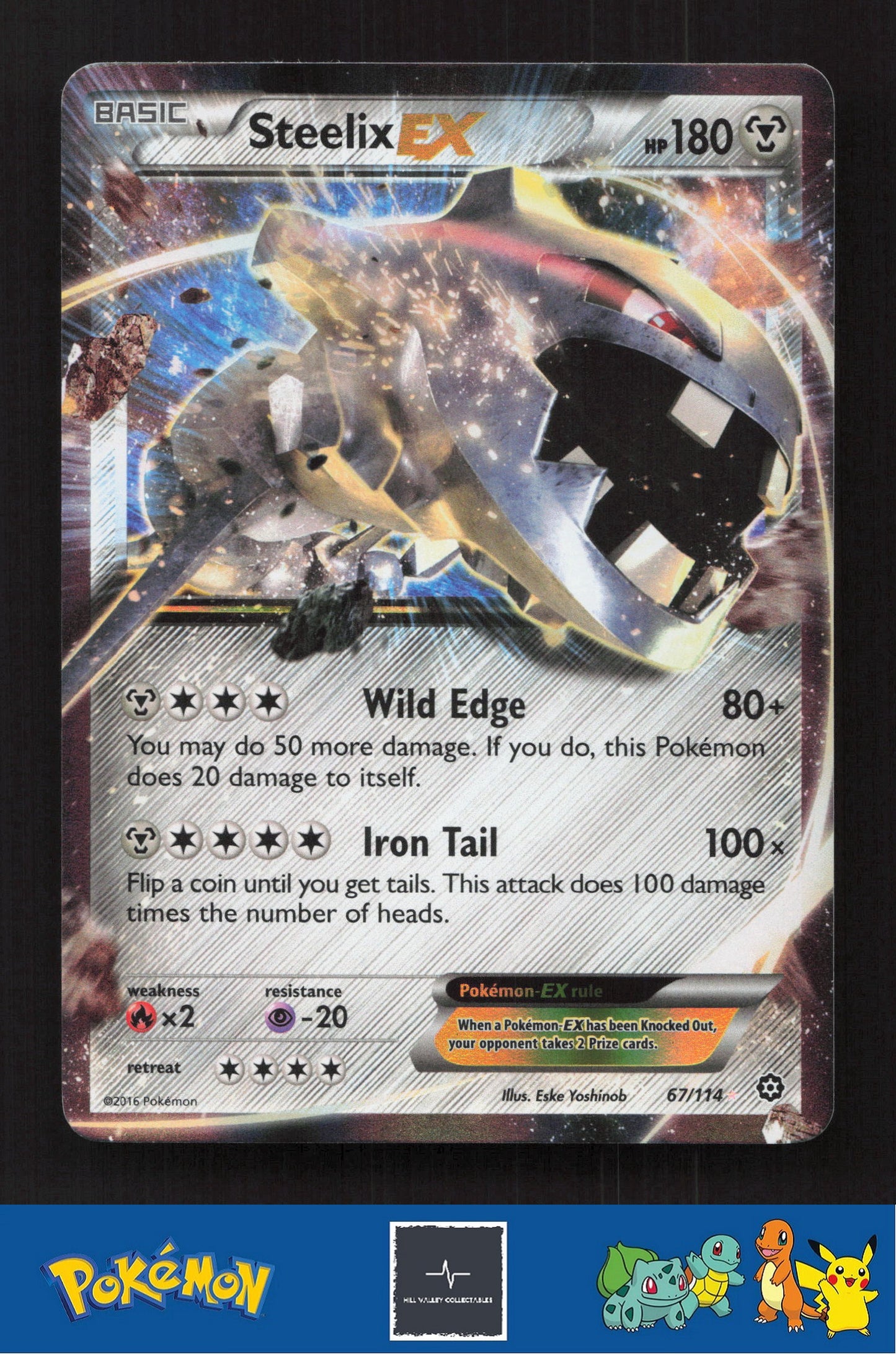 2016 Pokemon XY Steam Siege 67/114 Steelix EX