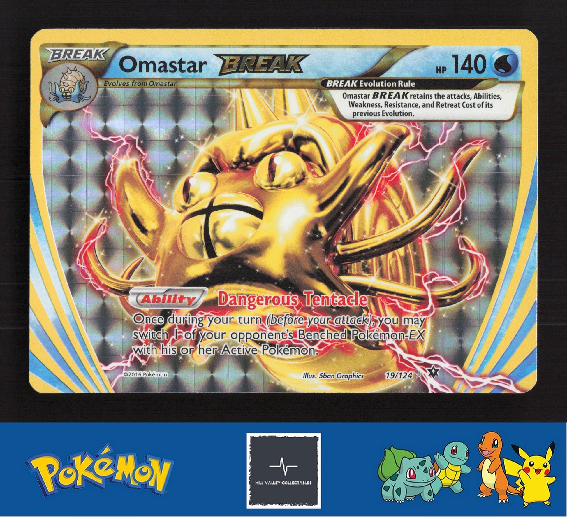 2016 Pokemon XY Fates Collide 19/124 Omastar BREAK