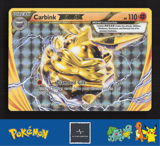 2016 Pokemon XY Fates Collide 51/124 Carbink BREAK