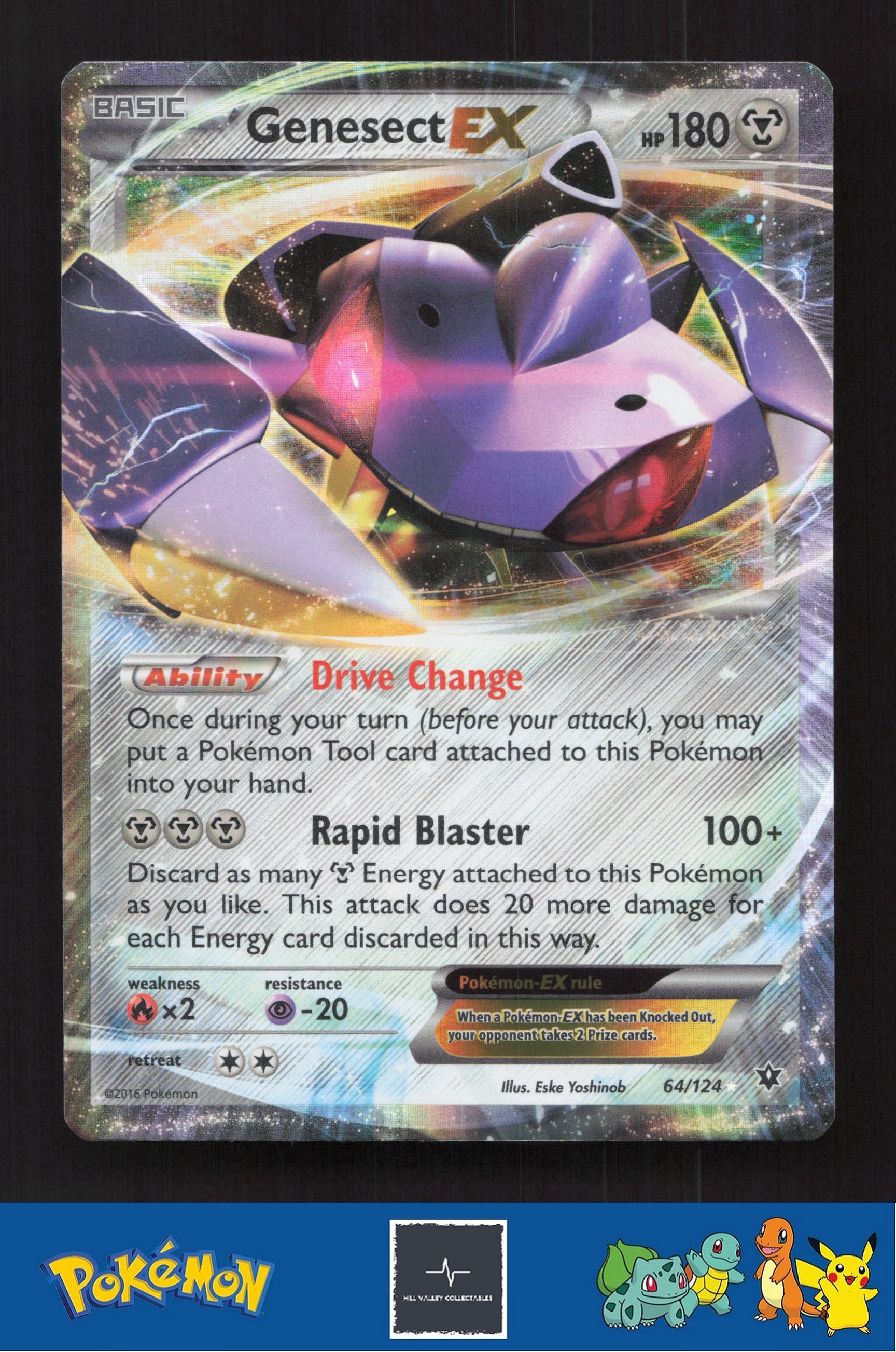 2016 Pokemon XY Fates Collide 64/124 Genesect EX