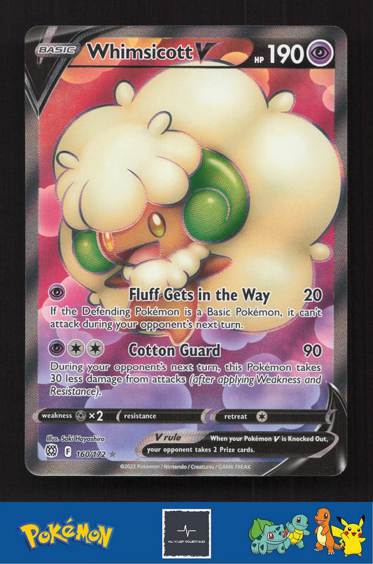 2022 Pokemon SWSH Brilliant Stars 160/172 Whimsicott V