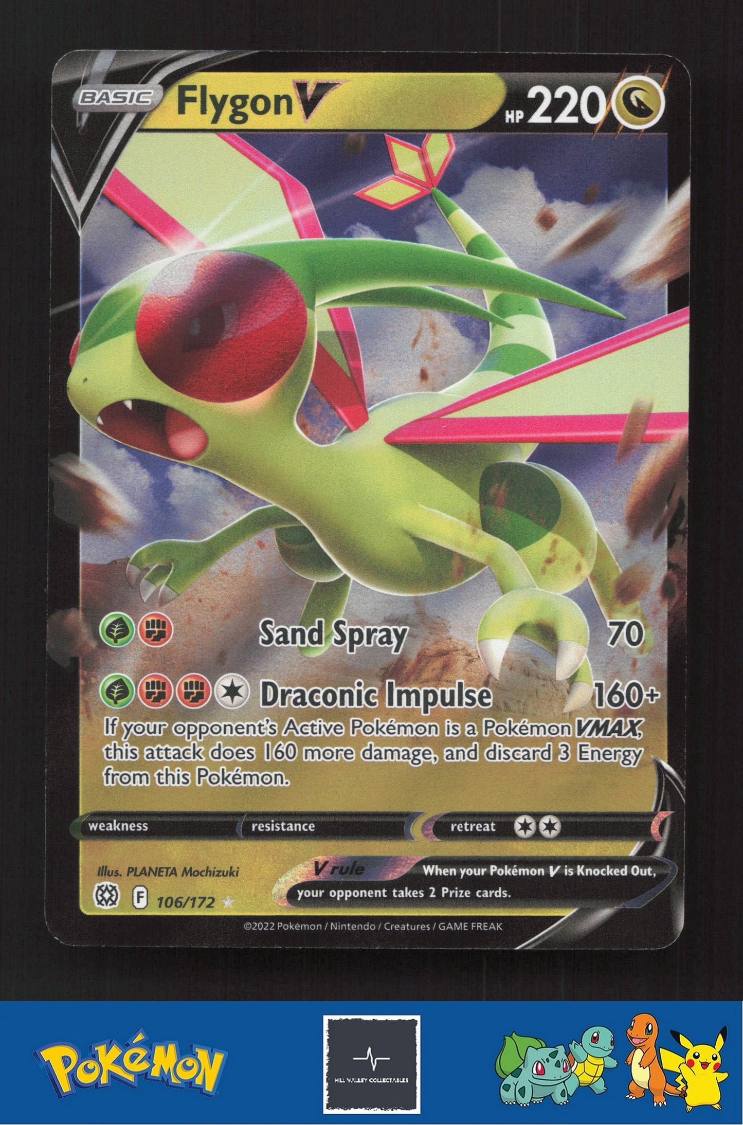 2022 Pokemon SWSH Brilliant Stars 106/172 Flygon V