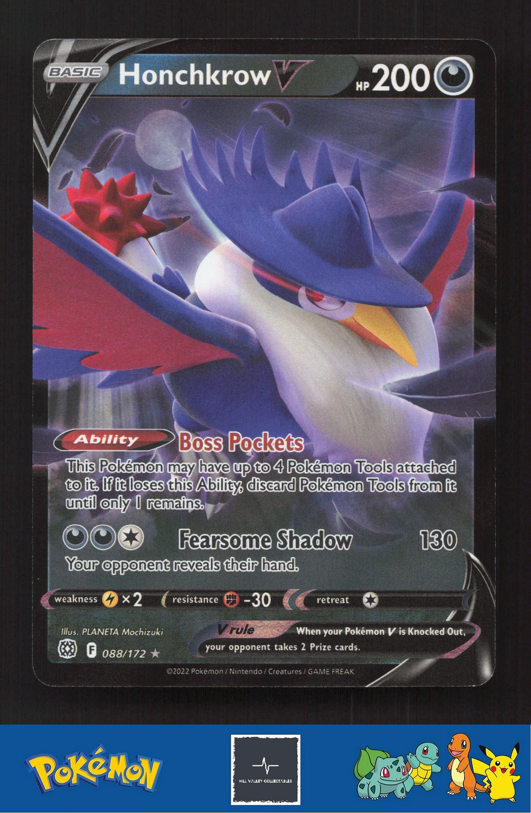 2022 Pokemon SWSH Brilliant Stars 088/172 Honchkrow V