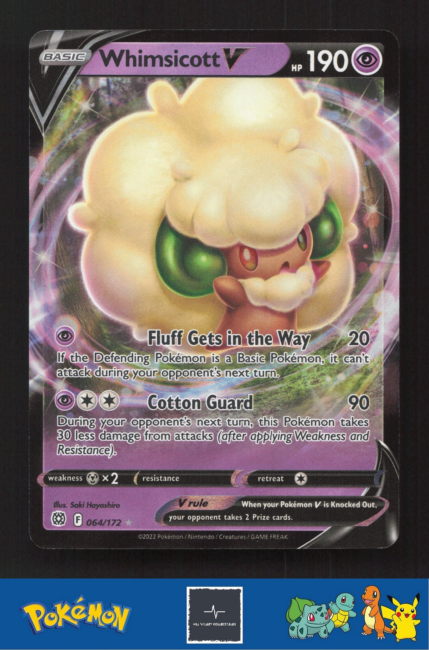 2022 Pokemon SWSH Brilliant Stars 064/172 Whimsicott V